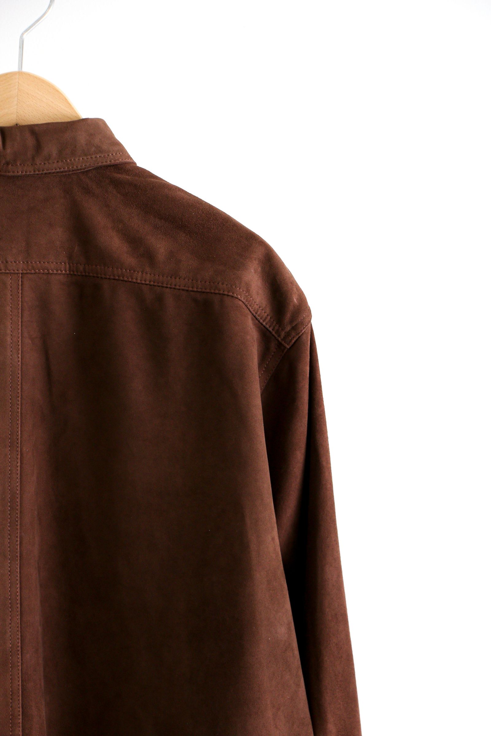 SEVEN BY SEVEN - LEATHER SHIRTS - Goat suede - Brown / レザー ...