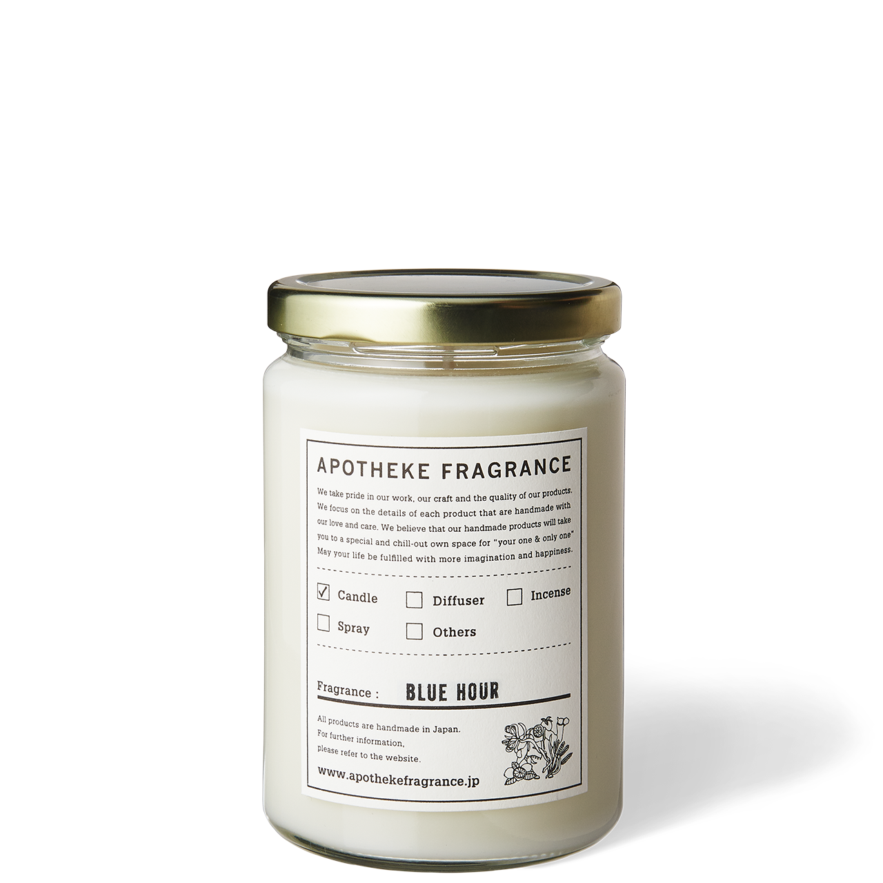 APFR GLASS JAR CANDLE【 Blue Hour 】/ フレグランス キャンドル koko