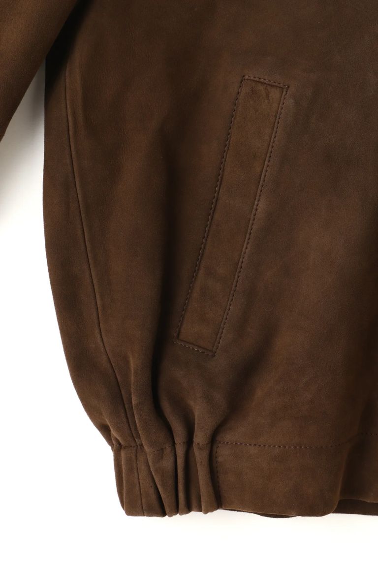 SEVEN BY SEVEN - ZIP UP LEATHER BLOUSON ‐Kashmir suede