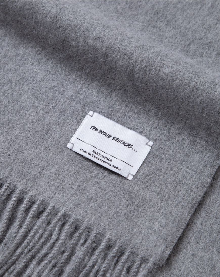 THE INOUE BROTHERS - Brushed Scarf Black / マフラー