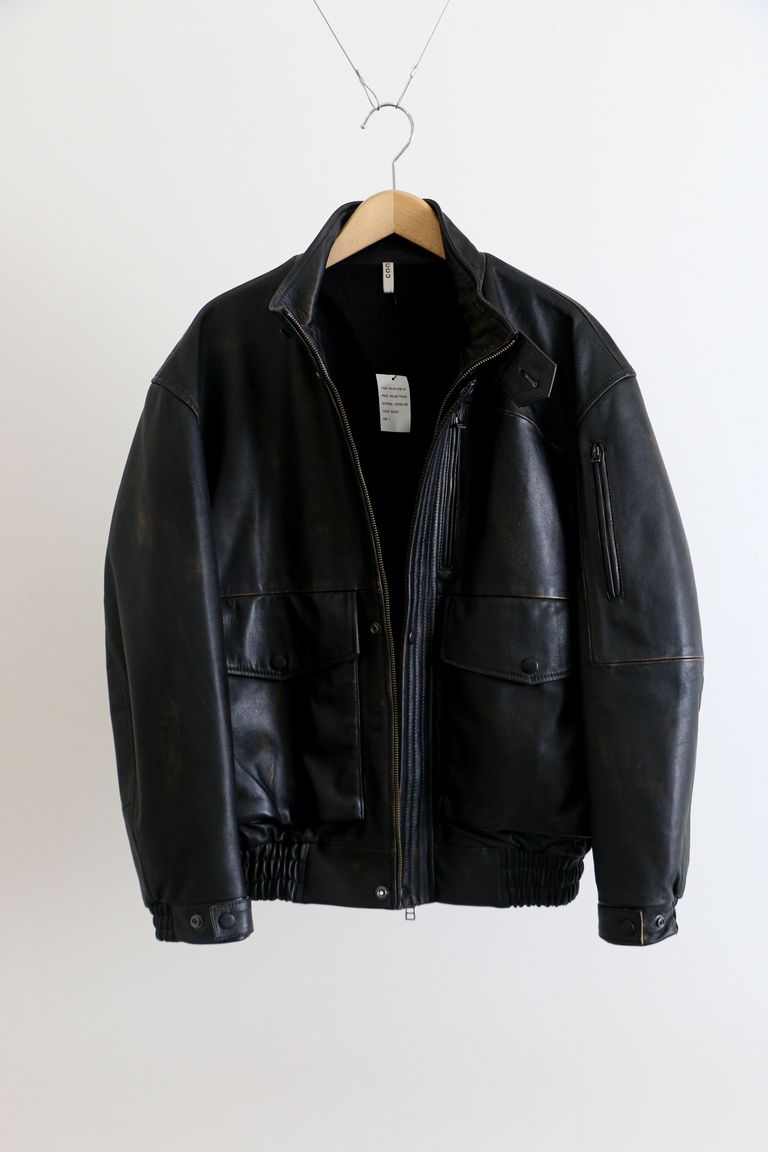 CCU - “MORGAN ”BOMBER JACKET COW SKIN / レザージャケット 
