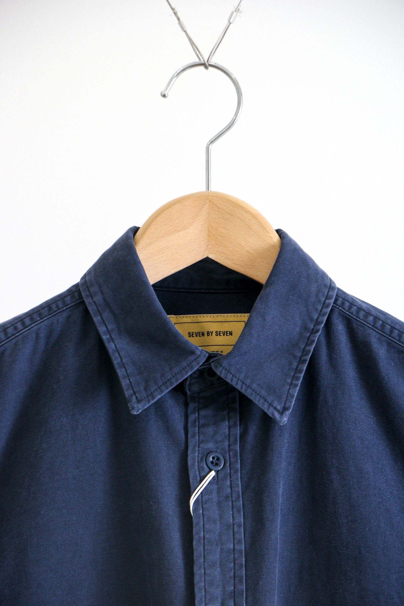 SEVEN BY SEVEN - WORK SHIRTS - Cotton Rayon sation - NVY / ワーク ...