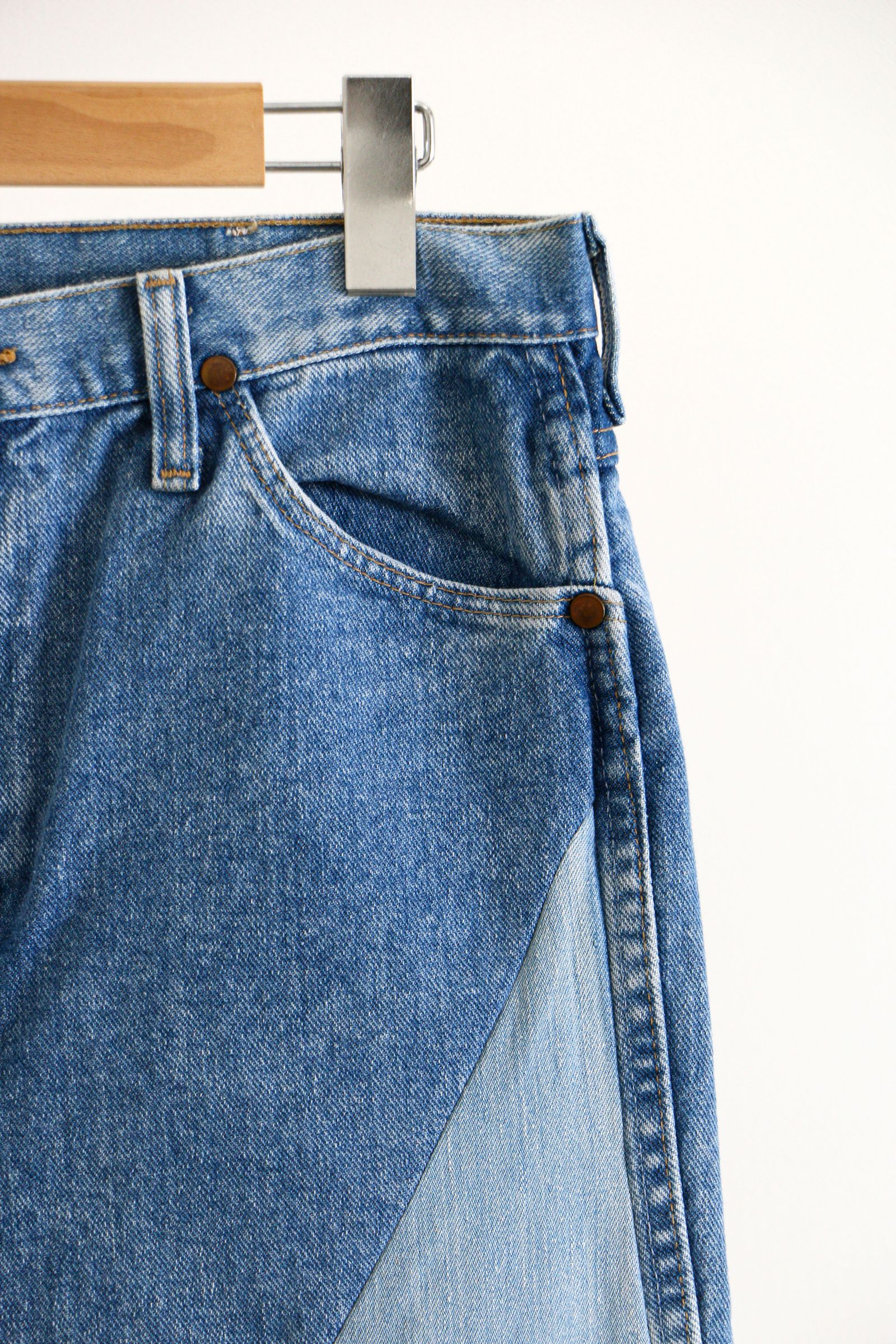 SEVEN BY SEVEN - REWORK DENIM PANTS - Diamond Pattern - Mサイズ