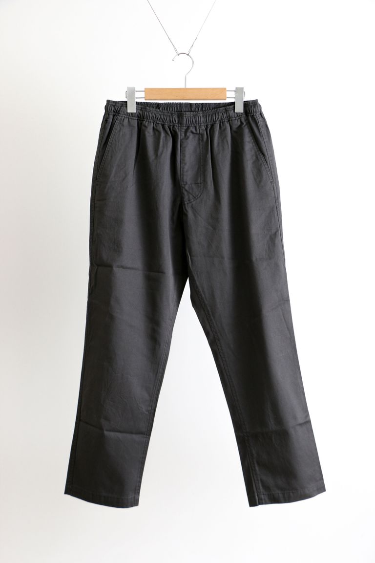 bal - WASHED TWILL ELASTIC WAIST TROUSER Charcoal / トラウザー 