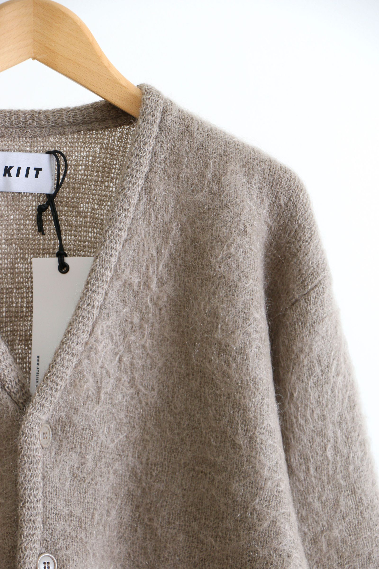 KIDMOHAIR KNIT CARDIGAN Ivory Mix - 2