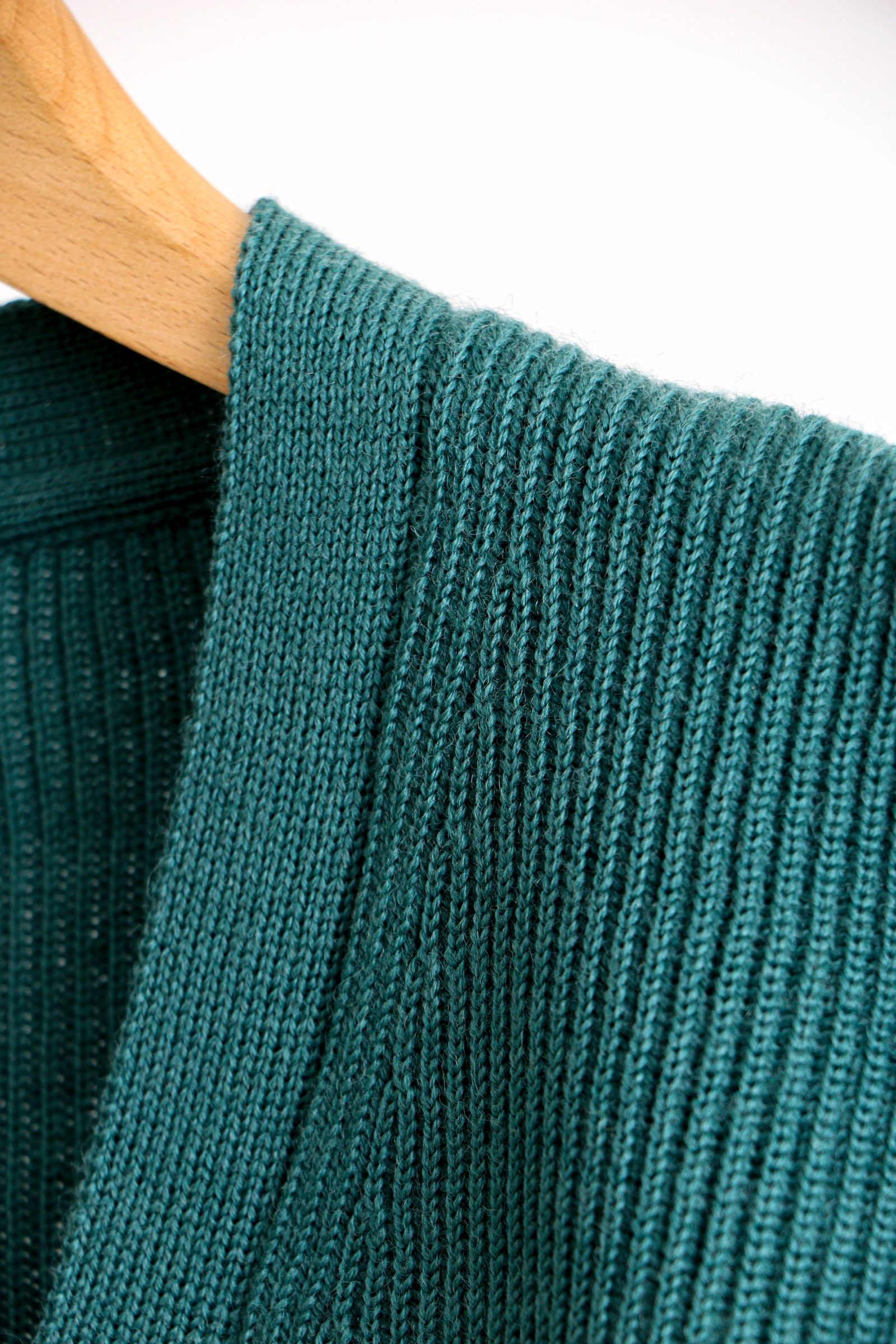 EVCON - Shetland Wool Low Gage Cardigan Green カーディガン / ユニ