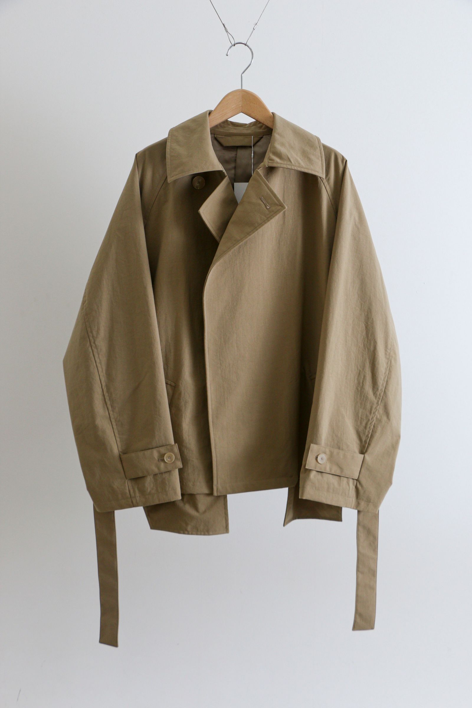 Blanc YM - Blanc YM Short Trence Coat Dull Beige / ショート 