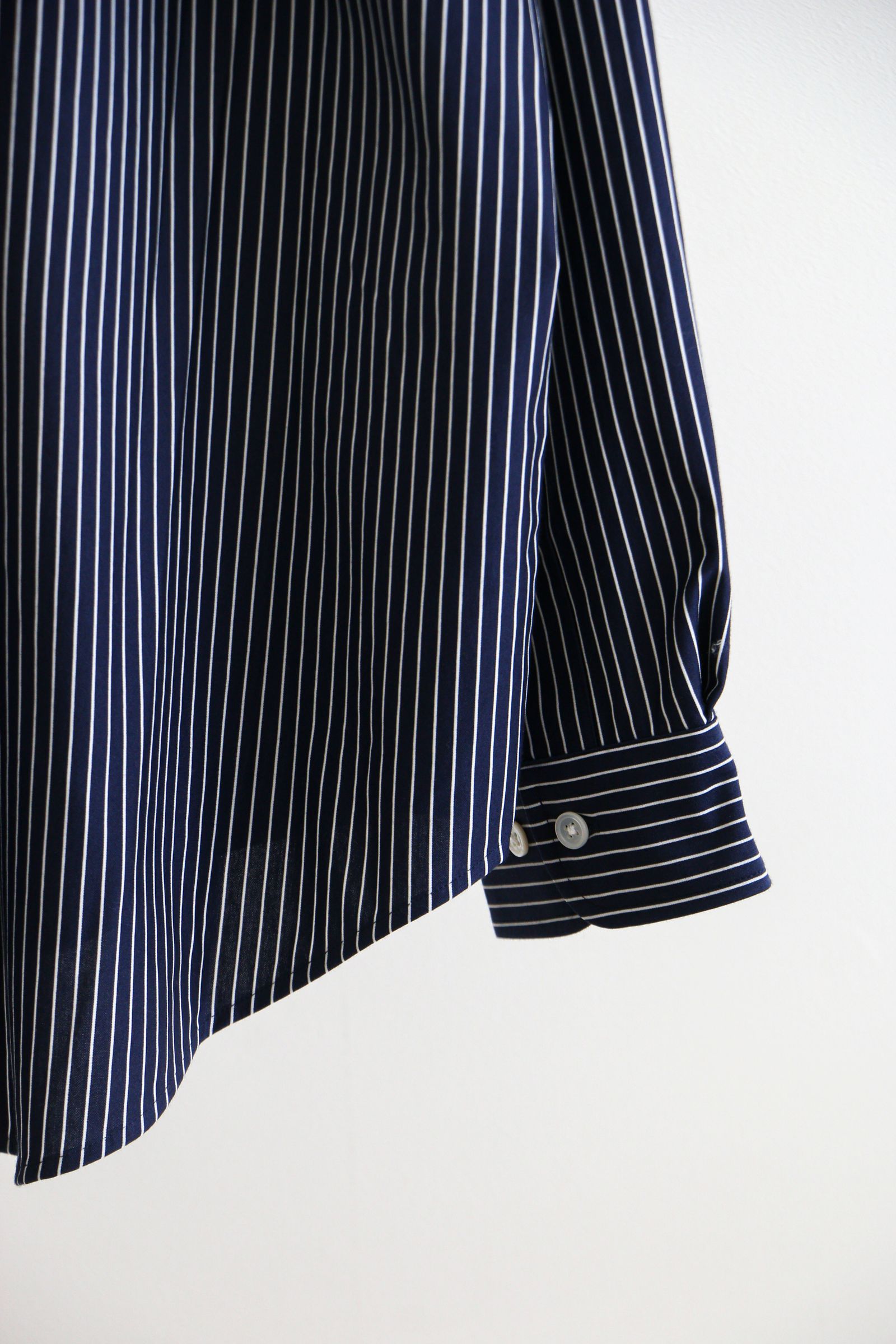 KANEMASA PHIL. - Pencil Stripe Dress Jersey Shirt / NAVY SP KANEMASA PHIL. - Pencil Stripe Dress Jersey Shirt / NAVY SP