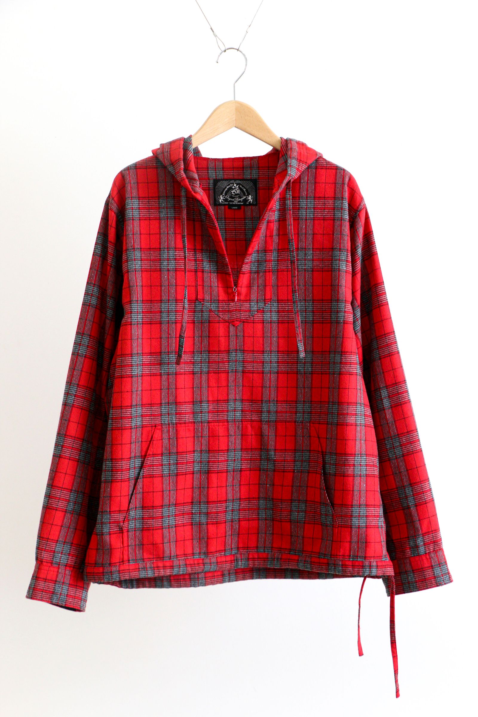 bal - PULLOVER MEXICAN HOODED SHIRT RED / プルオーバー