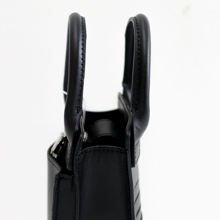 Rich I - N.RECTANGLE LEATER HELMET BAG・NANO BLACK / スモール 