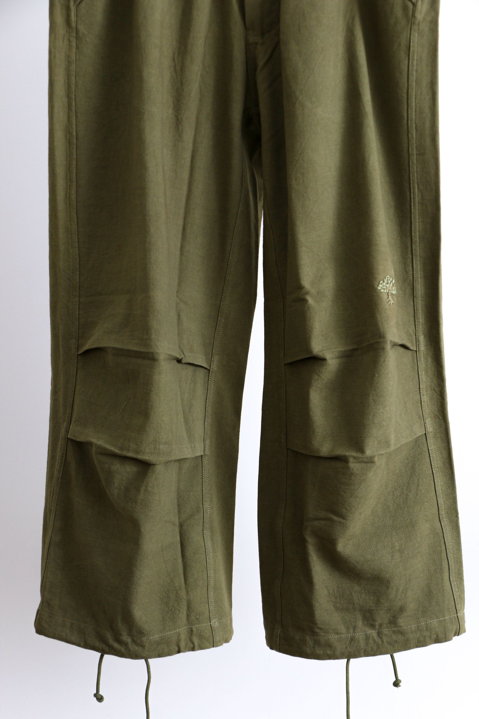 Story mfg. Paco Pants - Khaki Slub / オーガニック / ワイドパンツ / カーゴパンツ - S