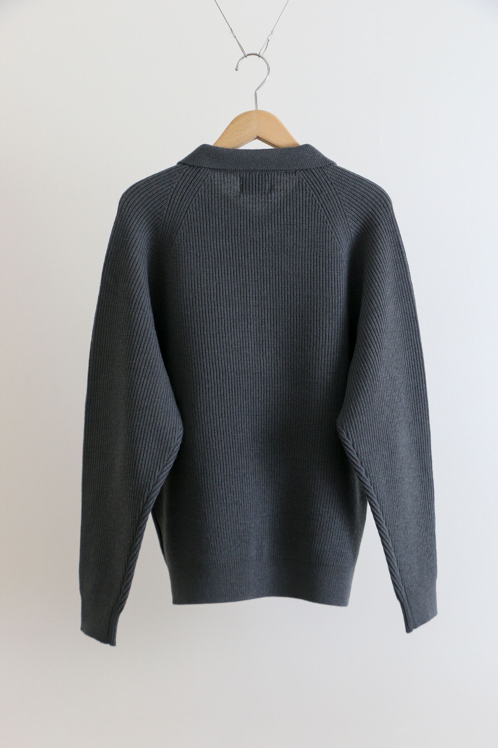 EVCON - WOOL LOW GAGE HALF ZIP D.GRAY / ローゲージ / ハーフジップ