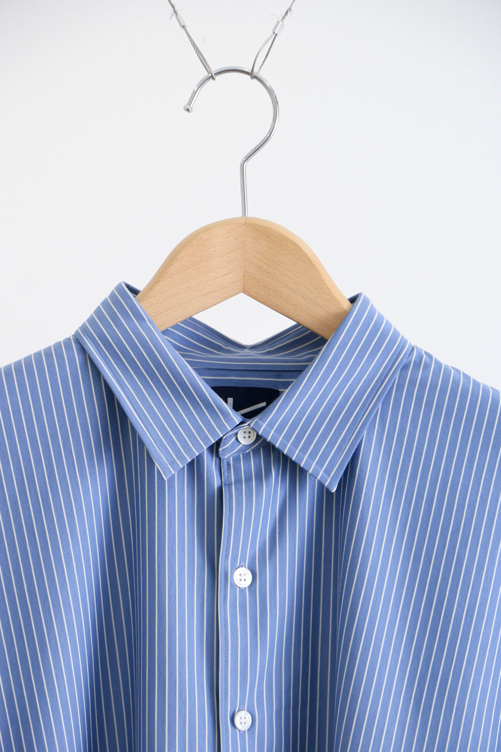 Pencil Stripe Dress Jersey Shirt / BL SP /オーバーサイズ / シャツ / ストライプ - M