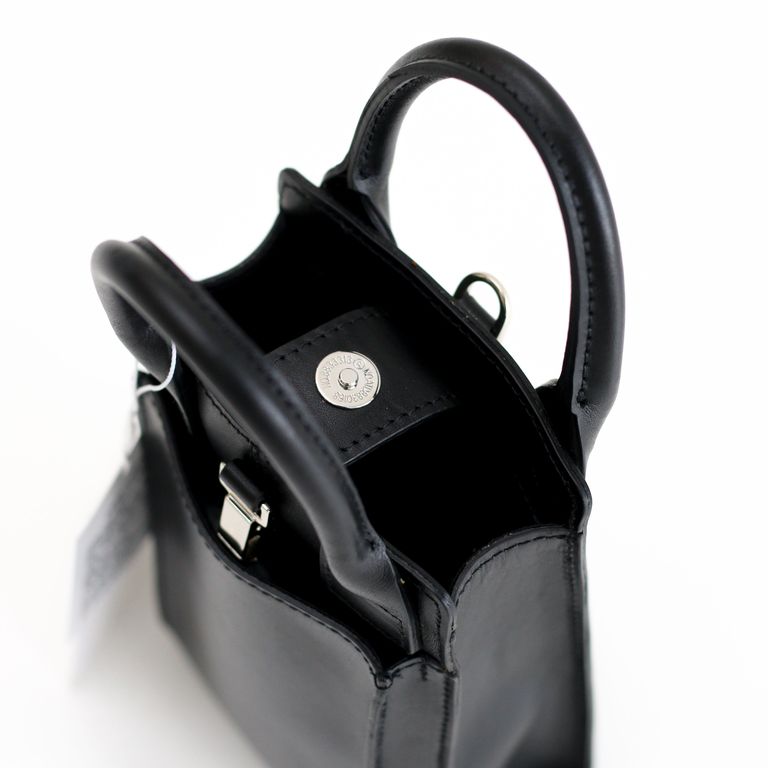 Rich I - N.RECTANGLE LEATER HELMET BAG・NANO BLACK / スモール 