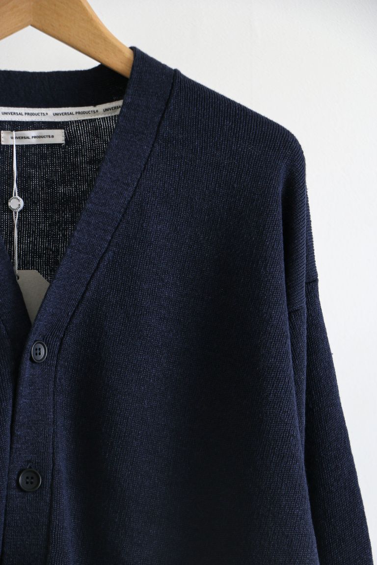 UNIVERSAL PRODUCTS - HEMP KINT CARDIGAN NAVY / カーディガン 