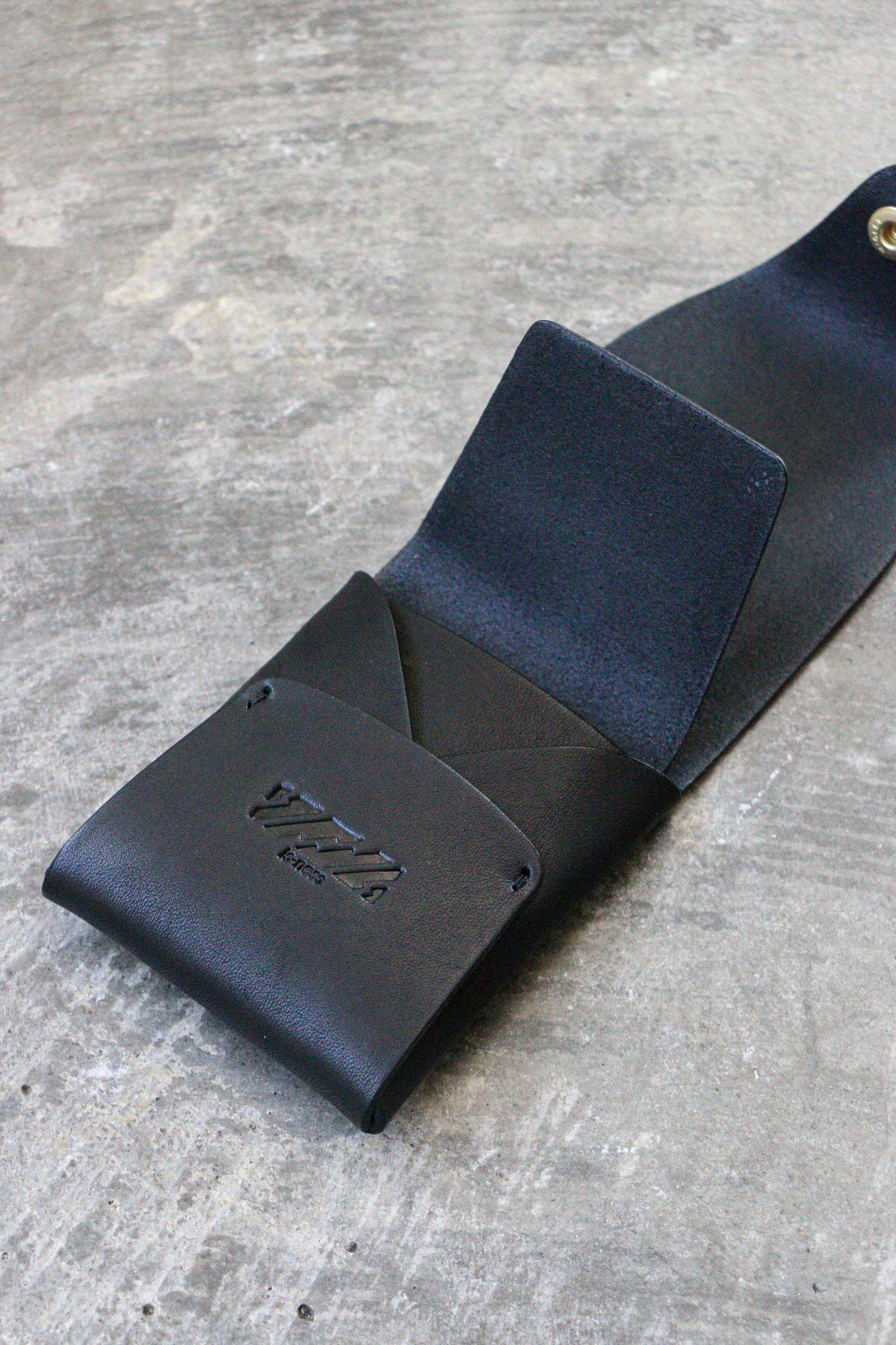 is-ness - LEATHER WALLET BLACK / コンパクトウォレット / 財布 | koko