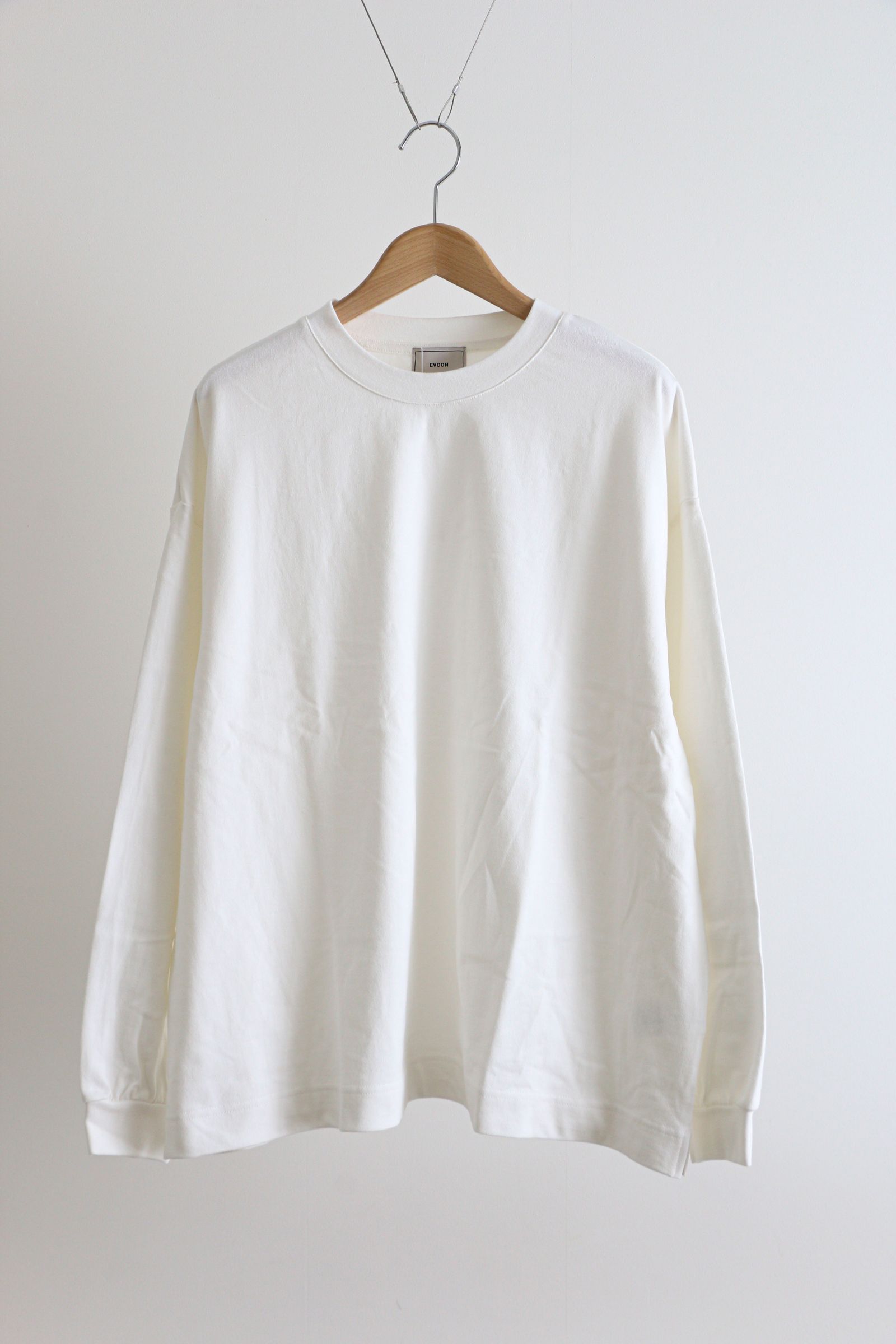 EVCON - WIDE L/S T-SHIRT WHITE / ワイドシルエット / ロング 