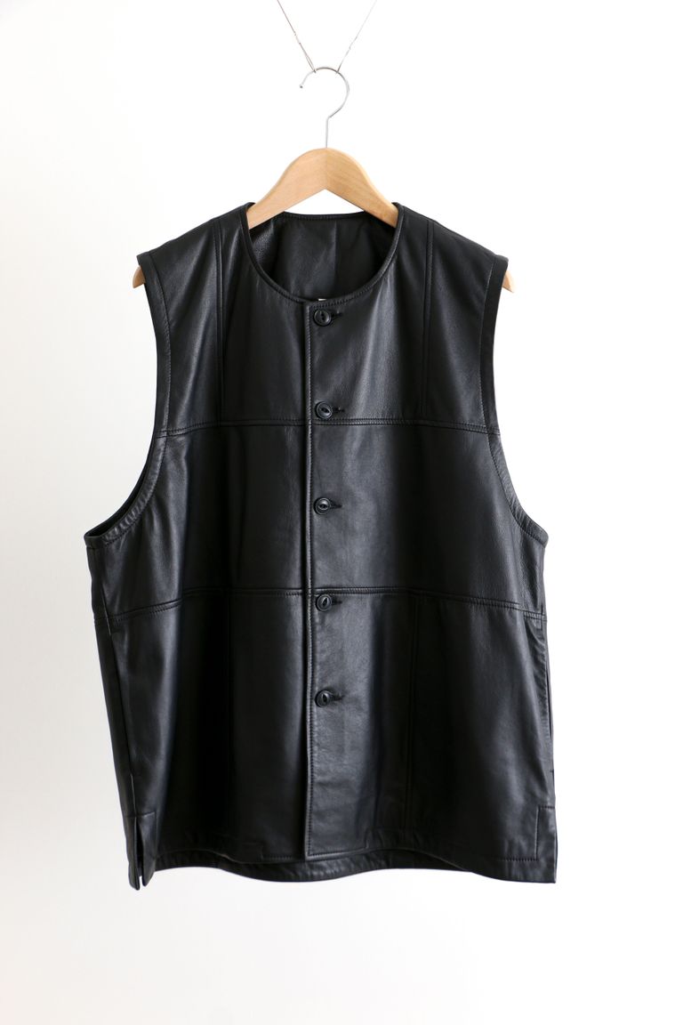 定価11万 Littlebig☆21SS レザーベスト 黒 ふるし