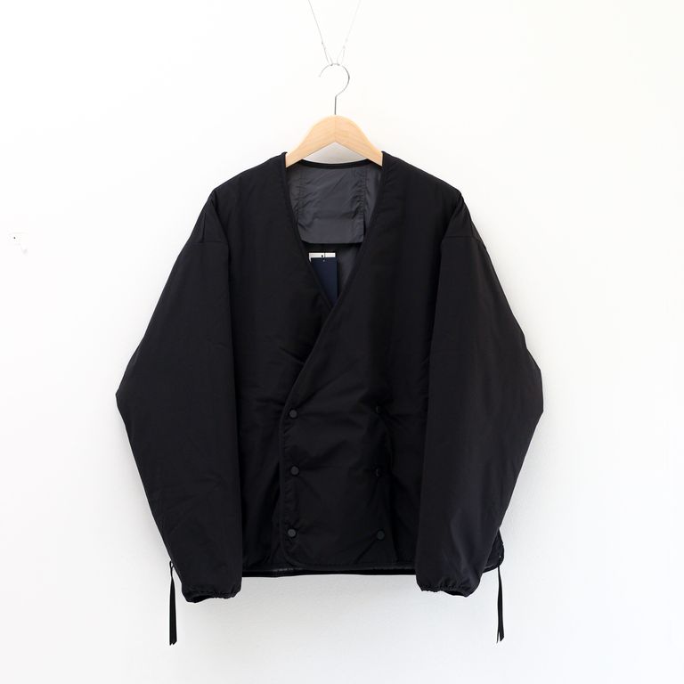 meanswhile - Padding Double-Breasted Cardigan Lamp Black / 中綿 