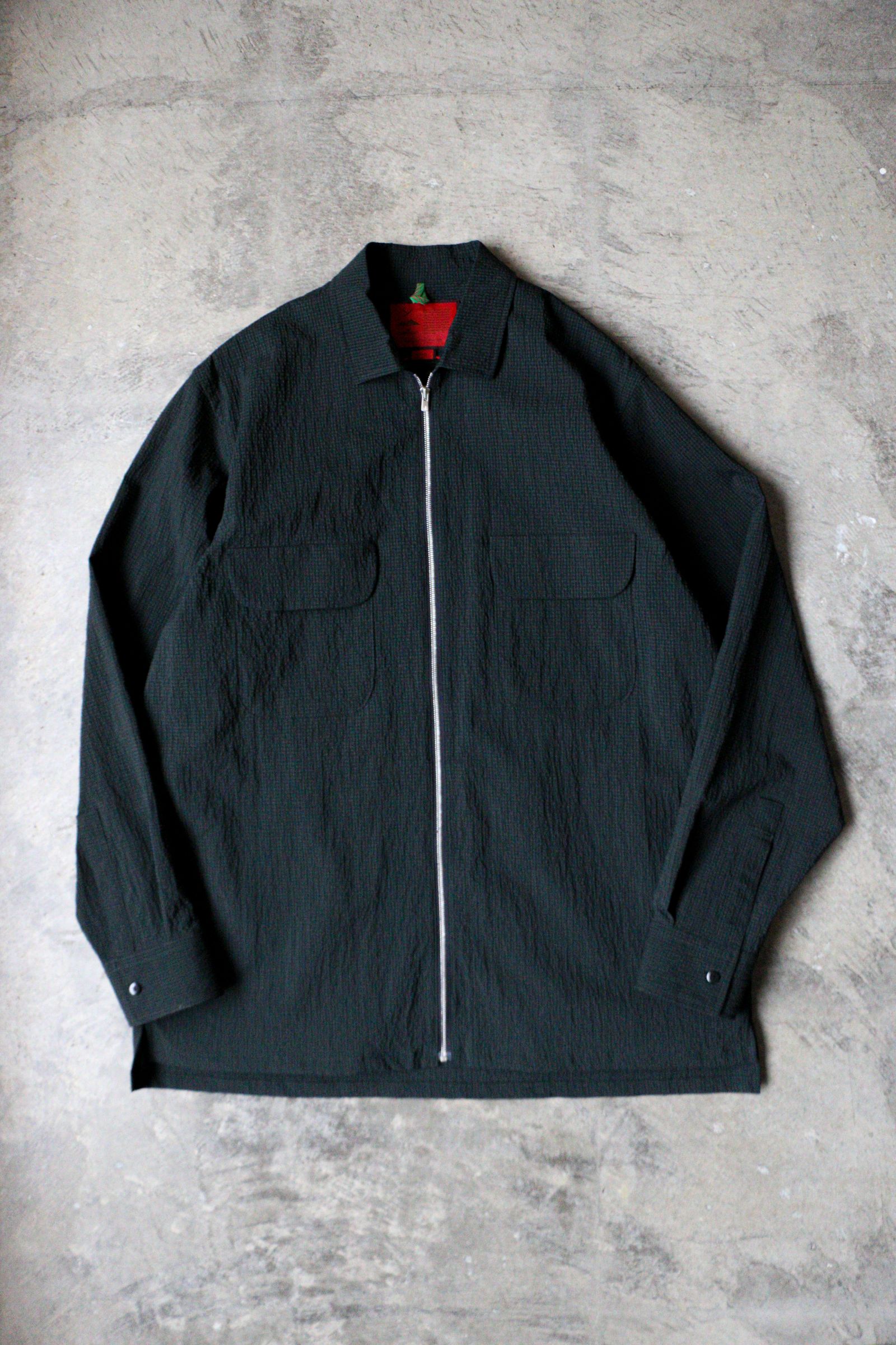 ZIP SHIRT Dark Green - M