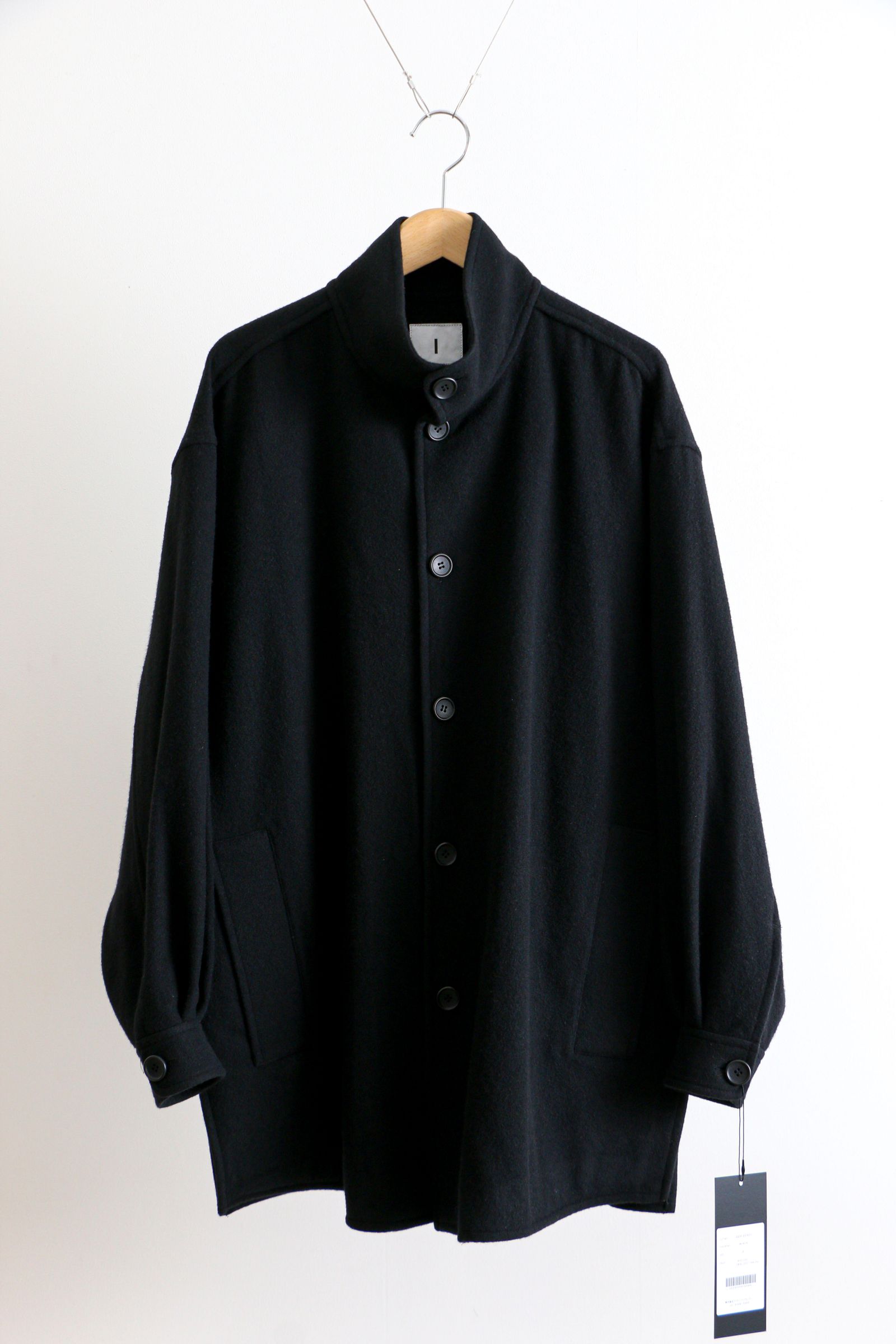 I - Cashmere Wool Over Shirt Black | koko