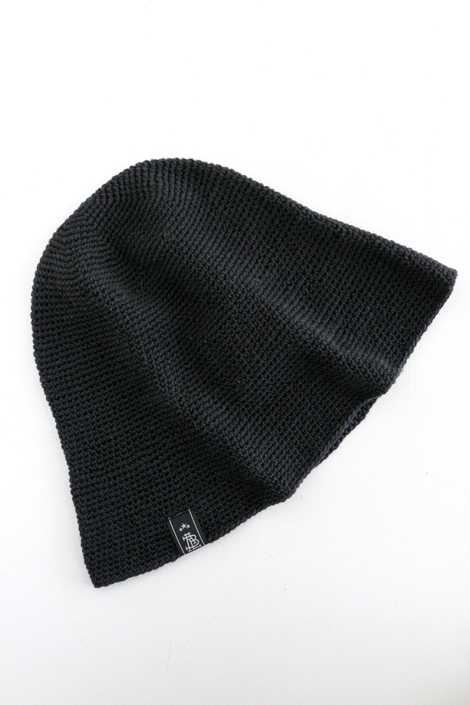 bal HAND KNIT BUCKET HAT black koko