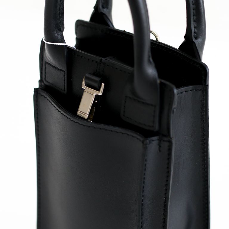 Rich I - N.RECTANGLE LEATER HELMET BAG・NANO BLACK / スモール 