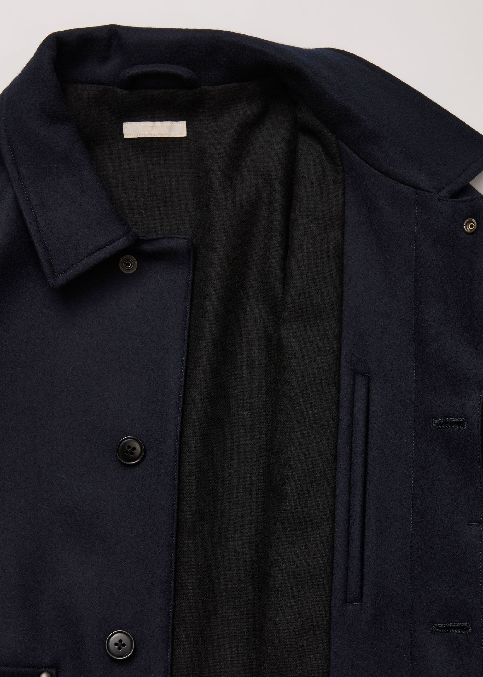 ULTERIOR - SUPER FINE LIGHT MELTON SHORT FATIGUE JKT DEEP NAVY / ライトメルトン /  ファティーグジャケット | koko