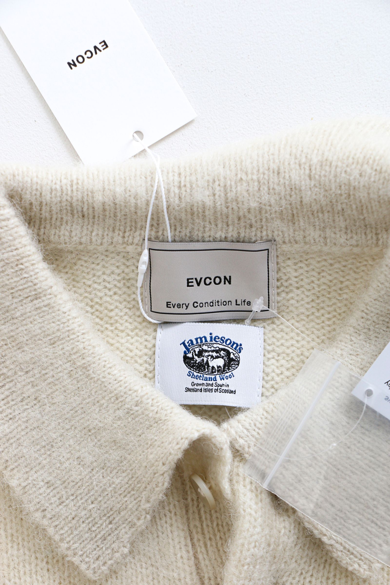 EVCON - Jamieson's Knit Polo Ivory ニットポロ / ユニセックス