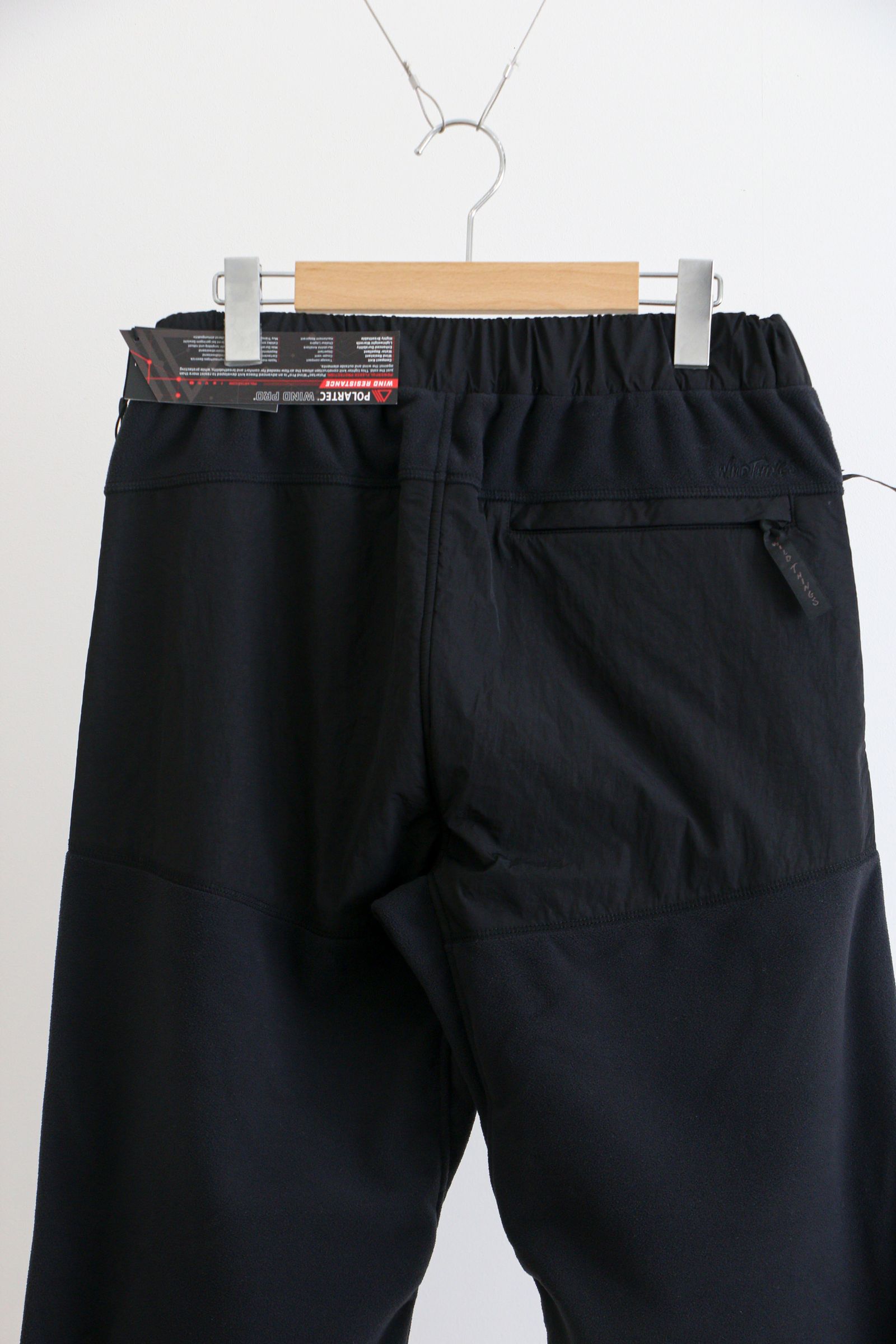 WILD THINGS - POLARTEC Wind Pro COMFY PANTS / BLACK / フリース