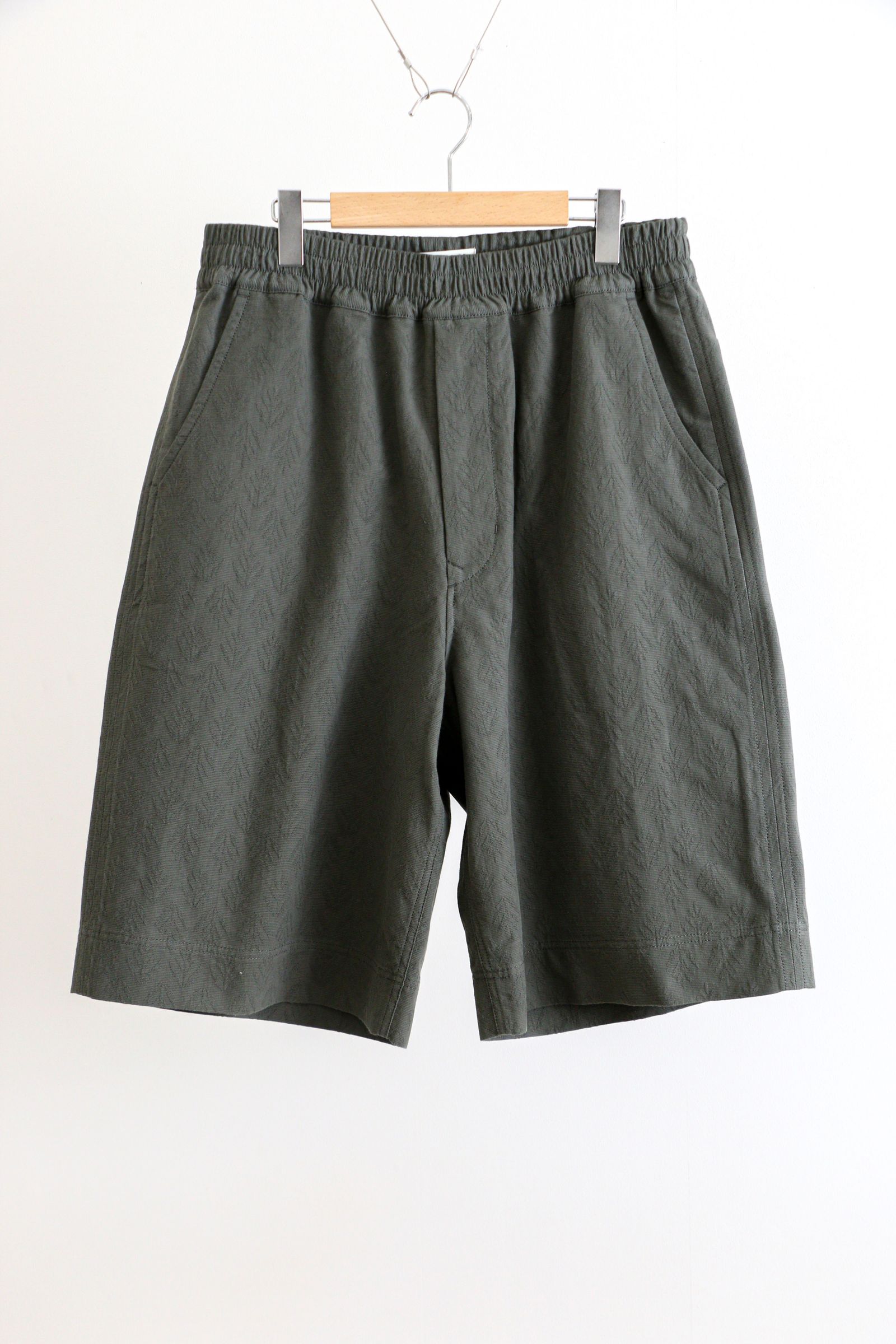 MERELY MADE - PLANT JACQUARD WIDE SHORTS / Chocolate / ワイドショーツ / サルエルパンツ | koko MERELY MADE - PLANT JACQUARD WIDE SHORTS / Chocolate / ワイドショーツ / サルエルパンツ | koko