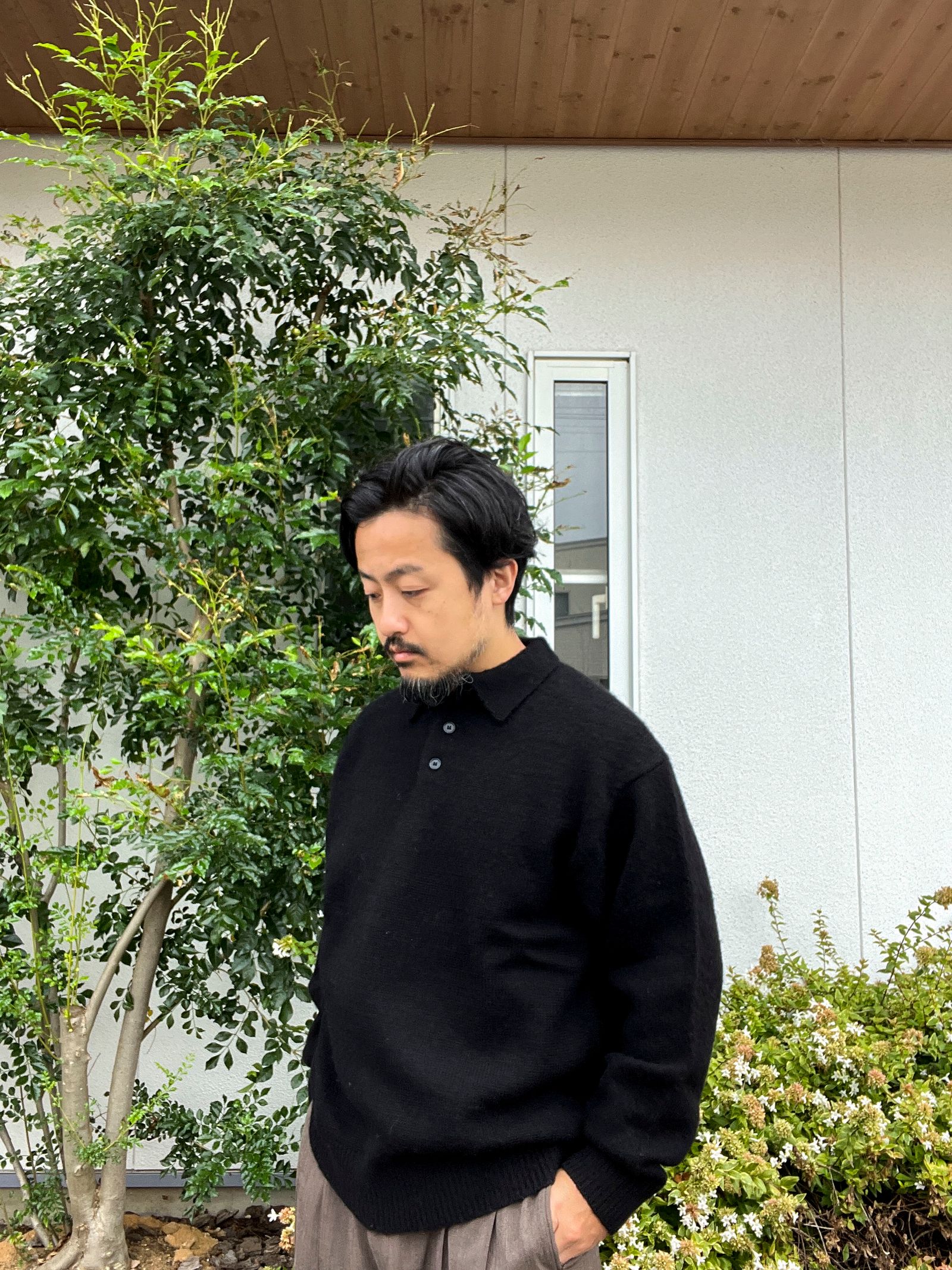 EVCON - Jamieson's Knit Polo Black ニットポロ / ユニセックス ...