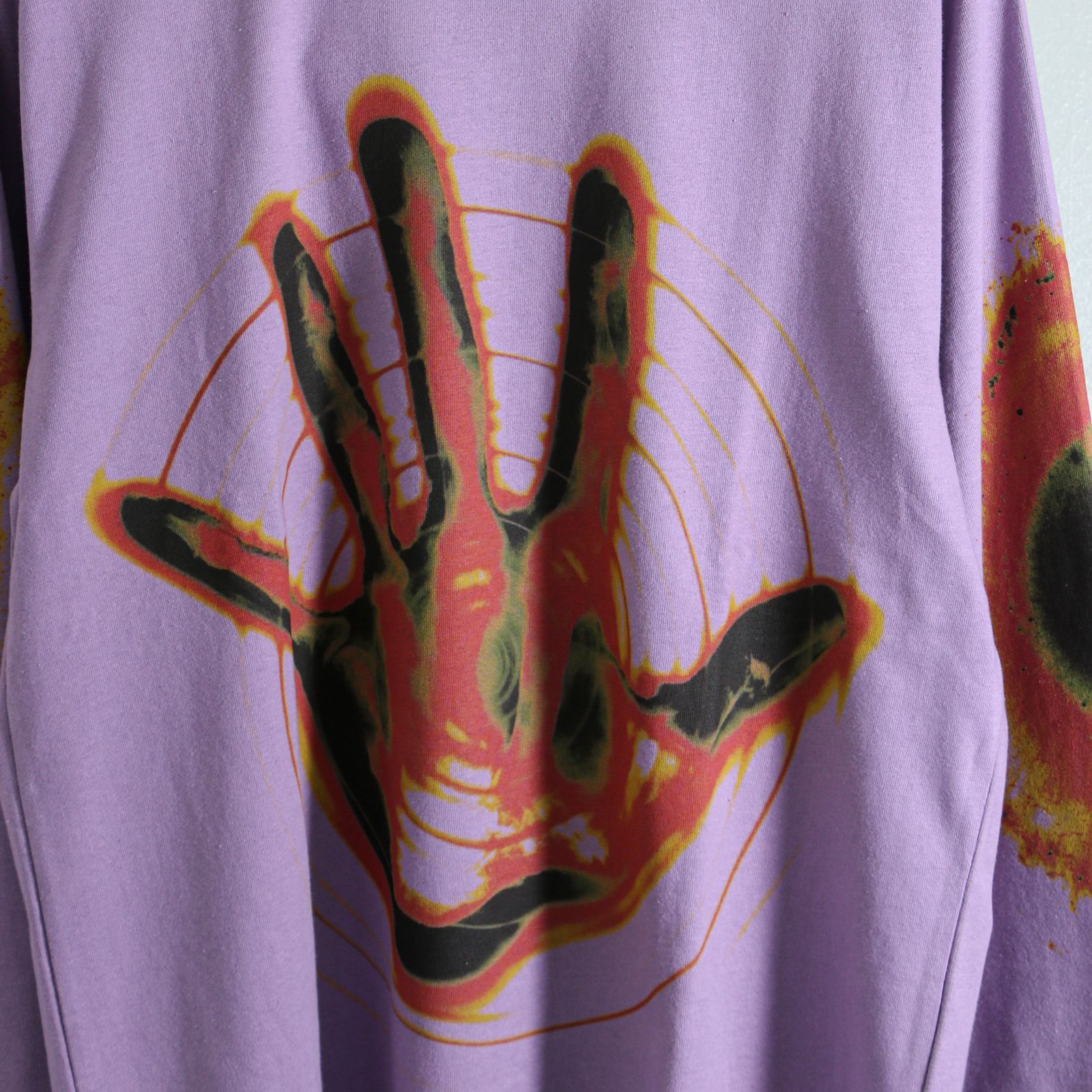 GENTLE FULLNESS - RECYCLED COTTON LS TEE / PURPLE HAND / ロングスリーブTシャツ / パープル  | koko