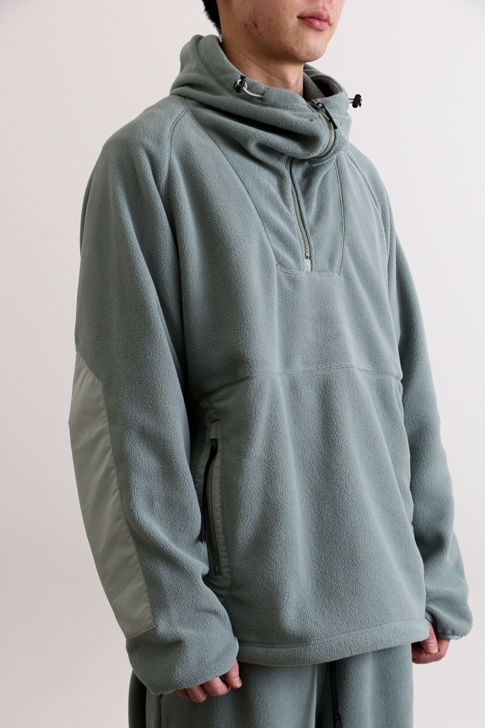 BALACKLAVA ANORAK HOODIE PISTACHIO / バラクラバ / アノラック / フーディー / フリース - M