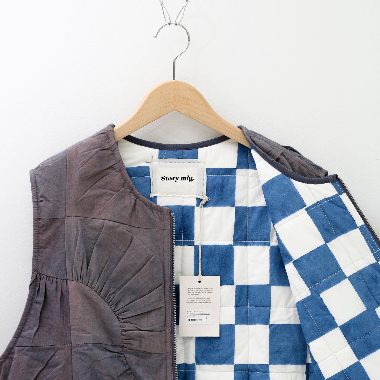STORY mfg. - PLUTO VEST PURPLE WANDERING PW / ベスト | koko STORY mfg. - PLUTO VEST PURPLE WANDERING PW / ベスト | koko