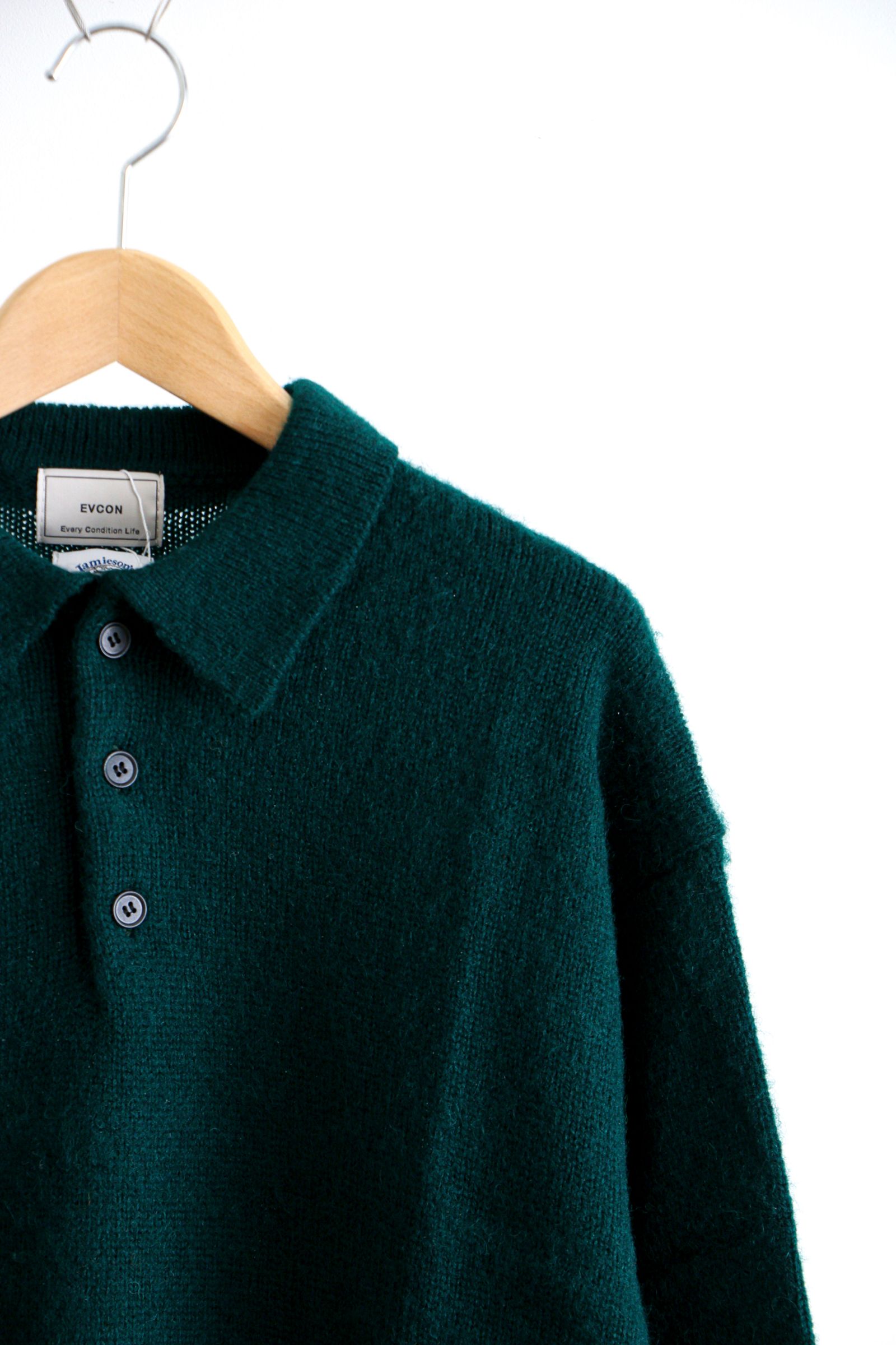 EVCON - Jamieson's Knit Polo Green ニットポロ / ユニセックス