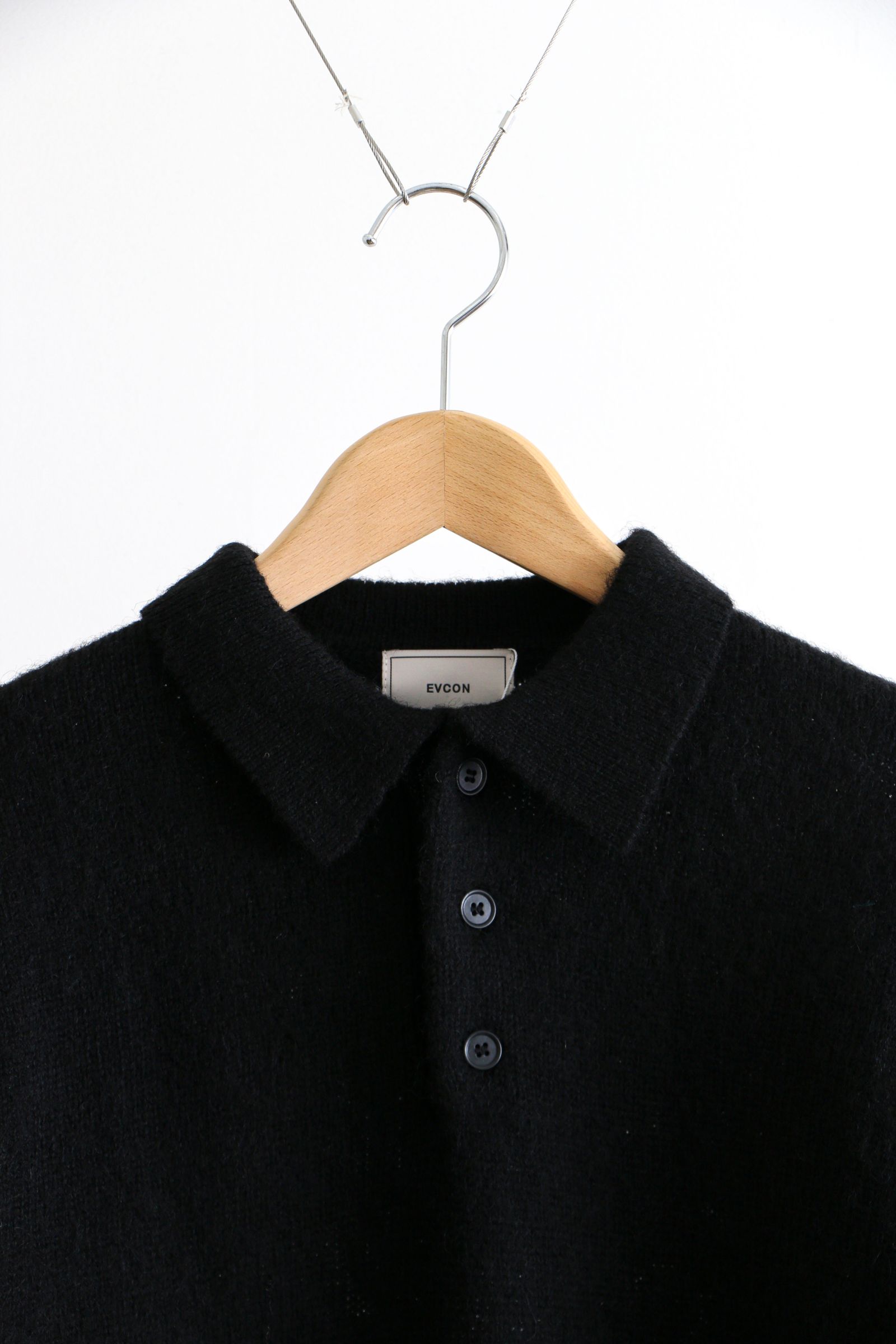 Jamieson's Knit Polo Black ニットポロ / ユニセックス / ブラック - 2