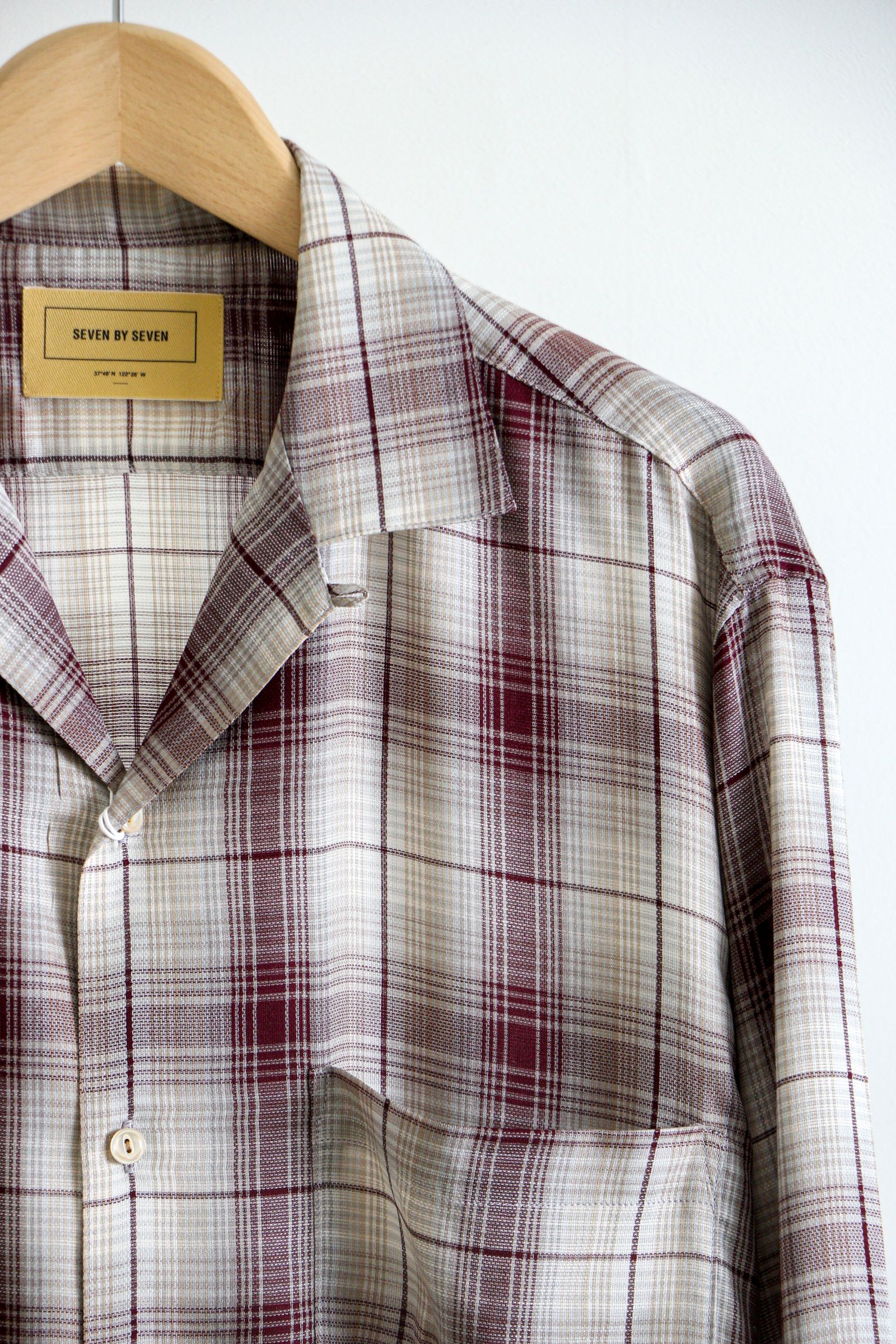 SEVEN BY SEVEN - EURO WORK SHIRTS - Modal panama check - RED