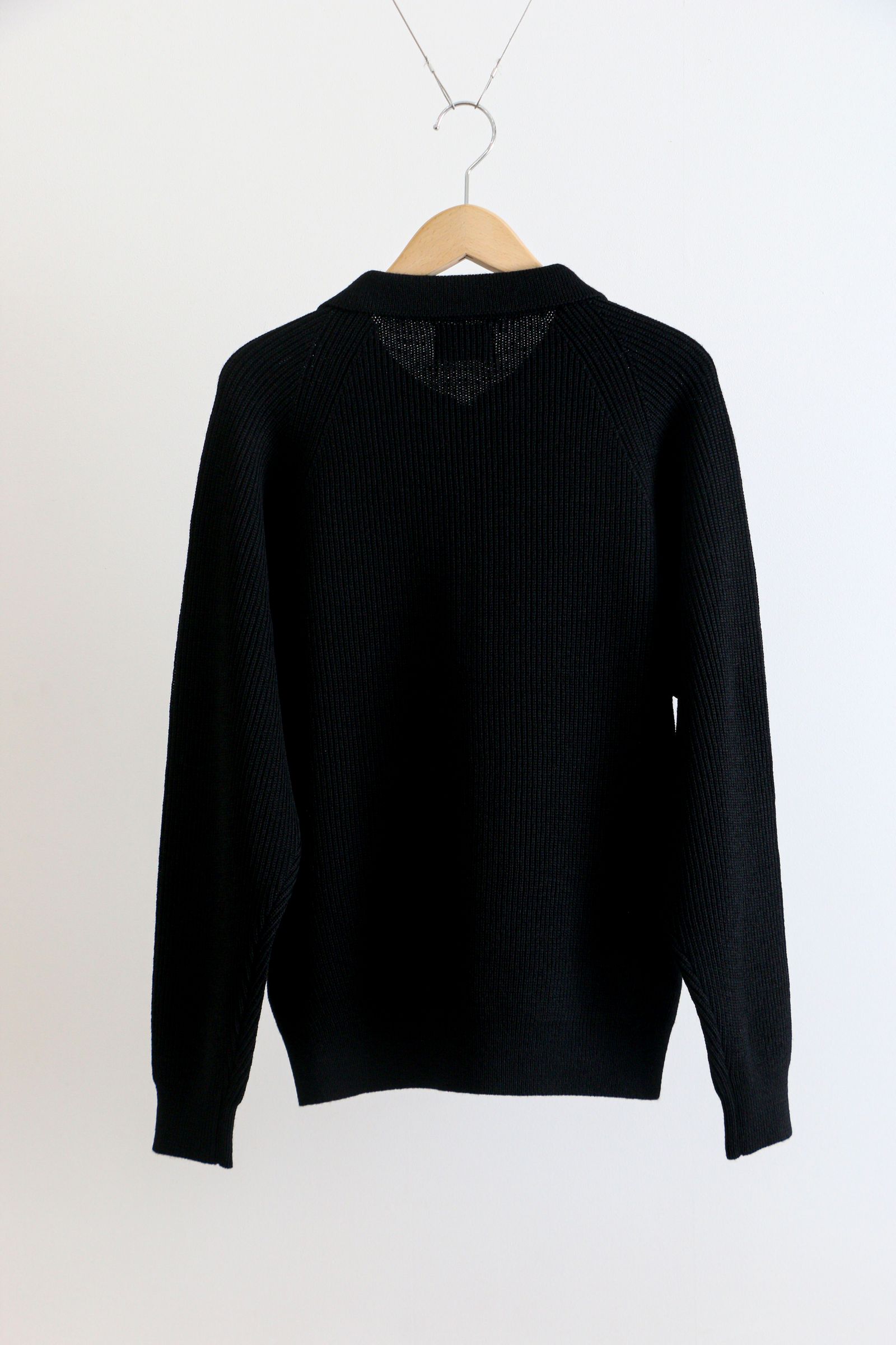 EVCON - WOOL LOW GAGE HALF ZIP BLACK / ローゲージ / ハーフジップ