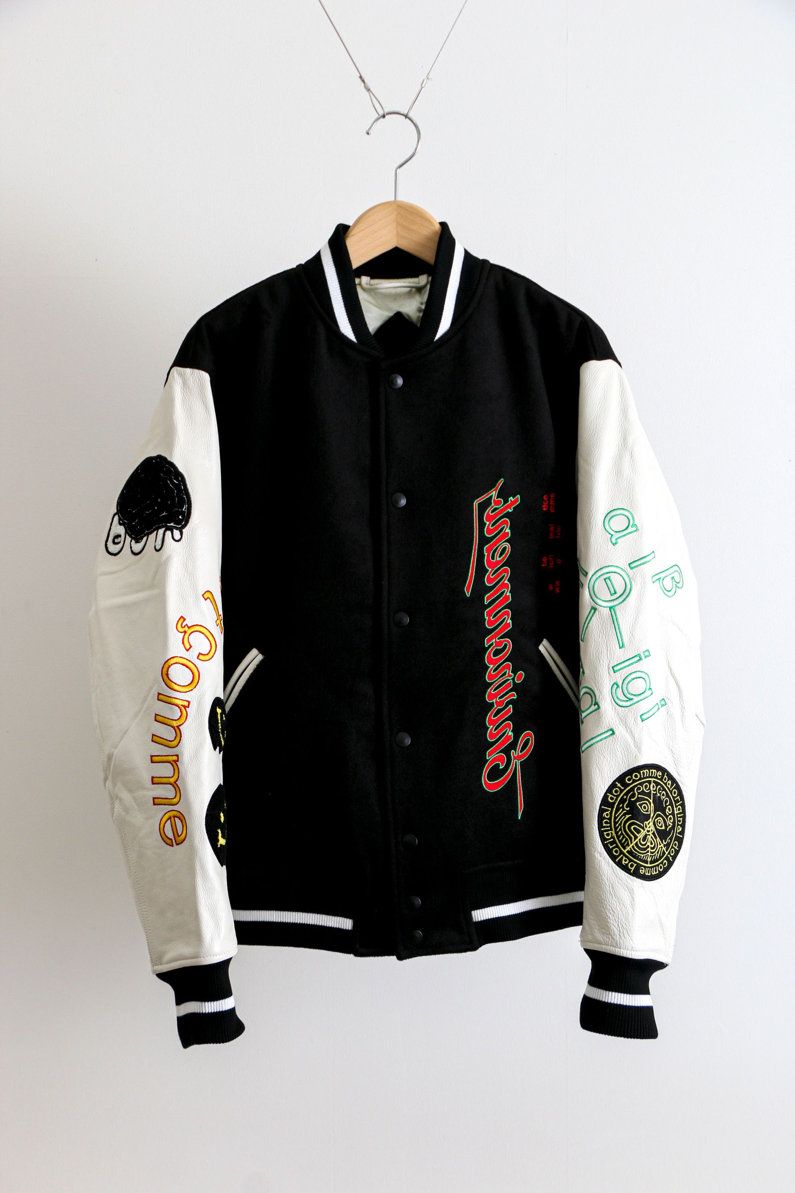 bal - ECHO VERSITY JACKET Black × White / バーシティージャケット