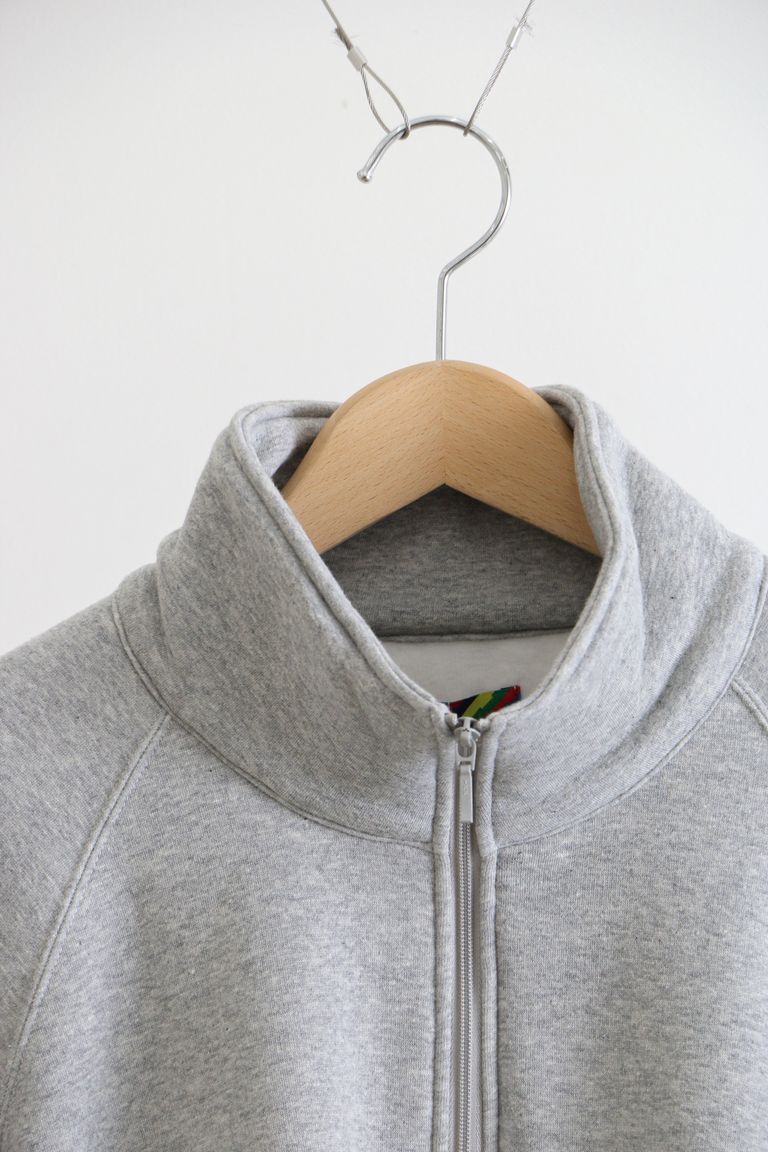 is-ness - RELAX PULLOVER HALF ZIP SWEAT SHIRTS GRAY / ハーフジップ 