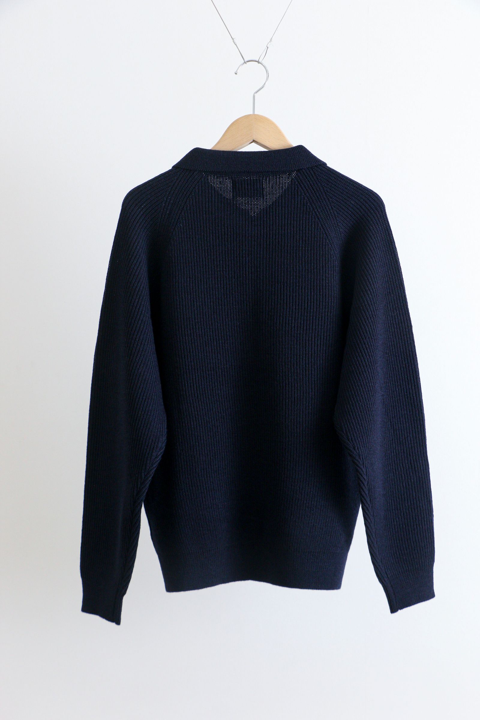 EVCON - WOOL LOW GAGE HALF ZIP NAVY / ローゲージ / ハーフジップ