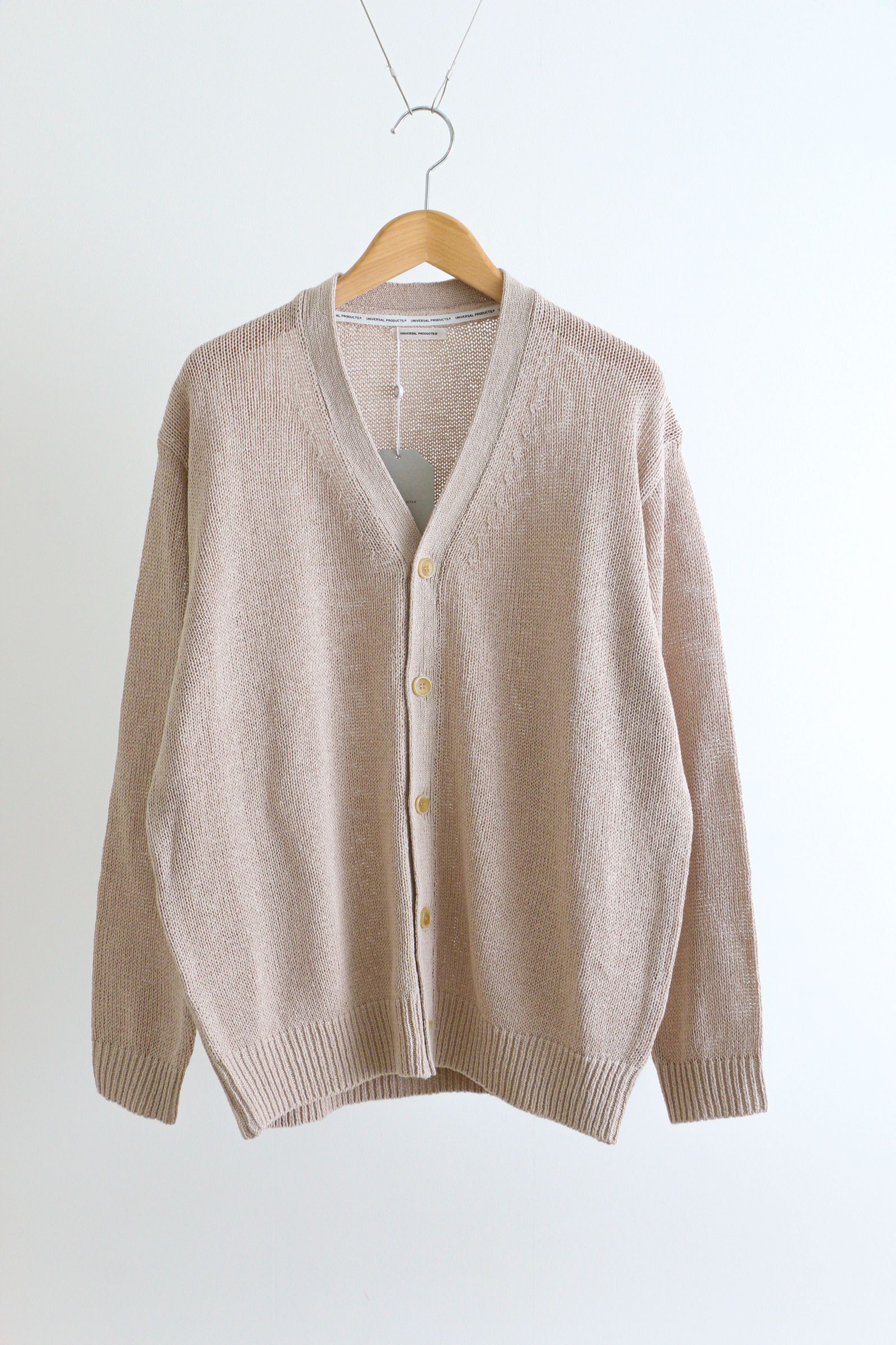 UNIVERSAL PRODUCTS - Dry Cotton Knit Cardigane BEIGE | koko