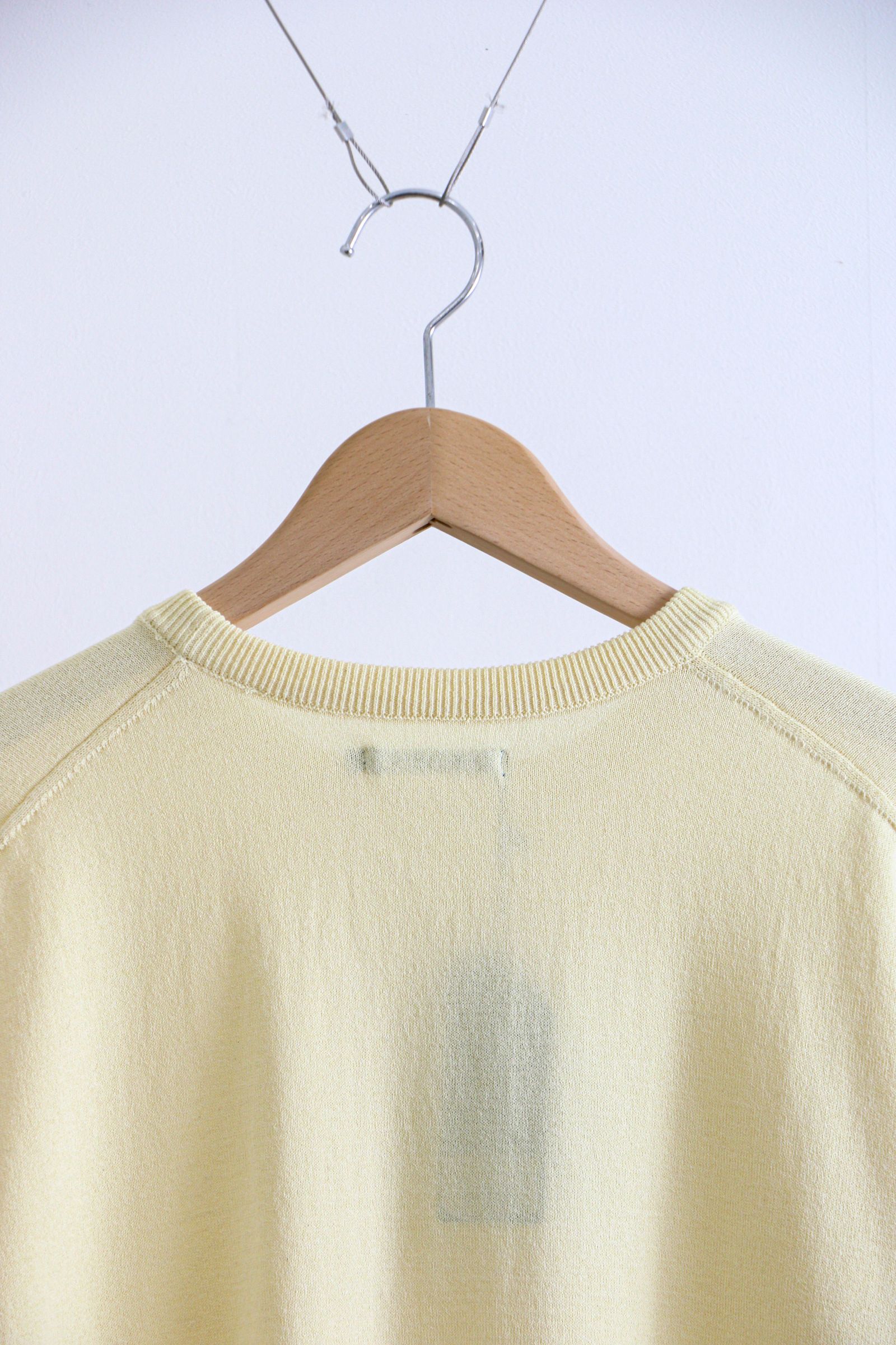 OVERSIZED CRUNCHY KNITTED SWEATER  LIGHT YELLOW / オーバーサイズニット