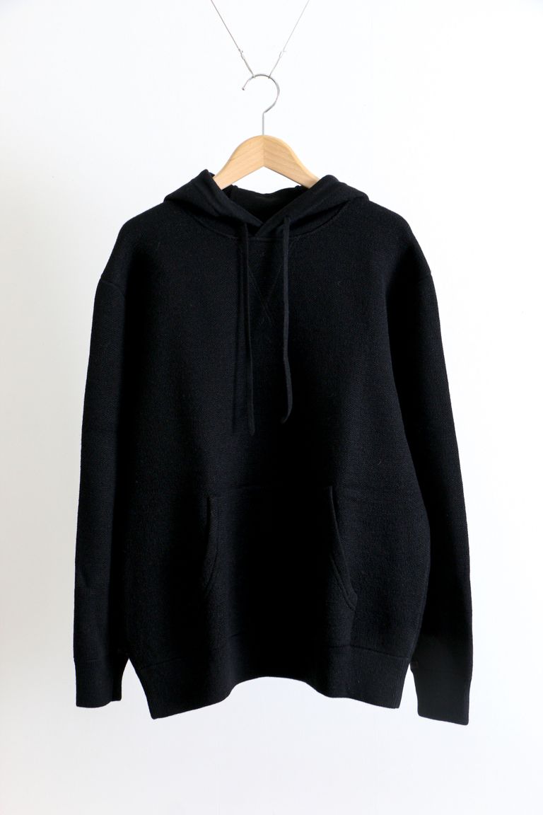 THE INOUE BROTHERS - Baby Alpaca Milano Hoody Black / ベイビー 