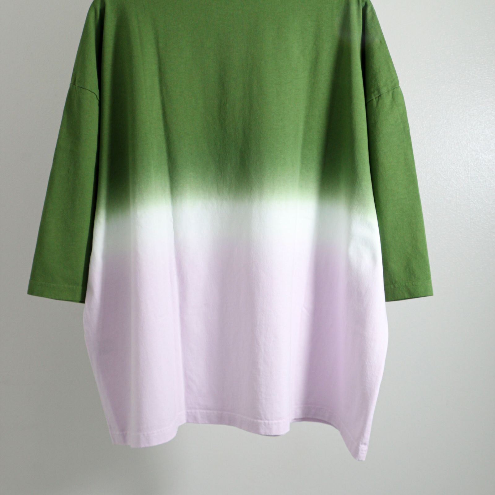 is-ness - GRAMICCI for is-ness HORIZON OVERDYE T-SHIRT GREEN
