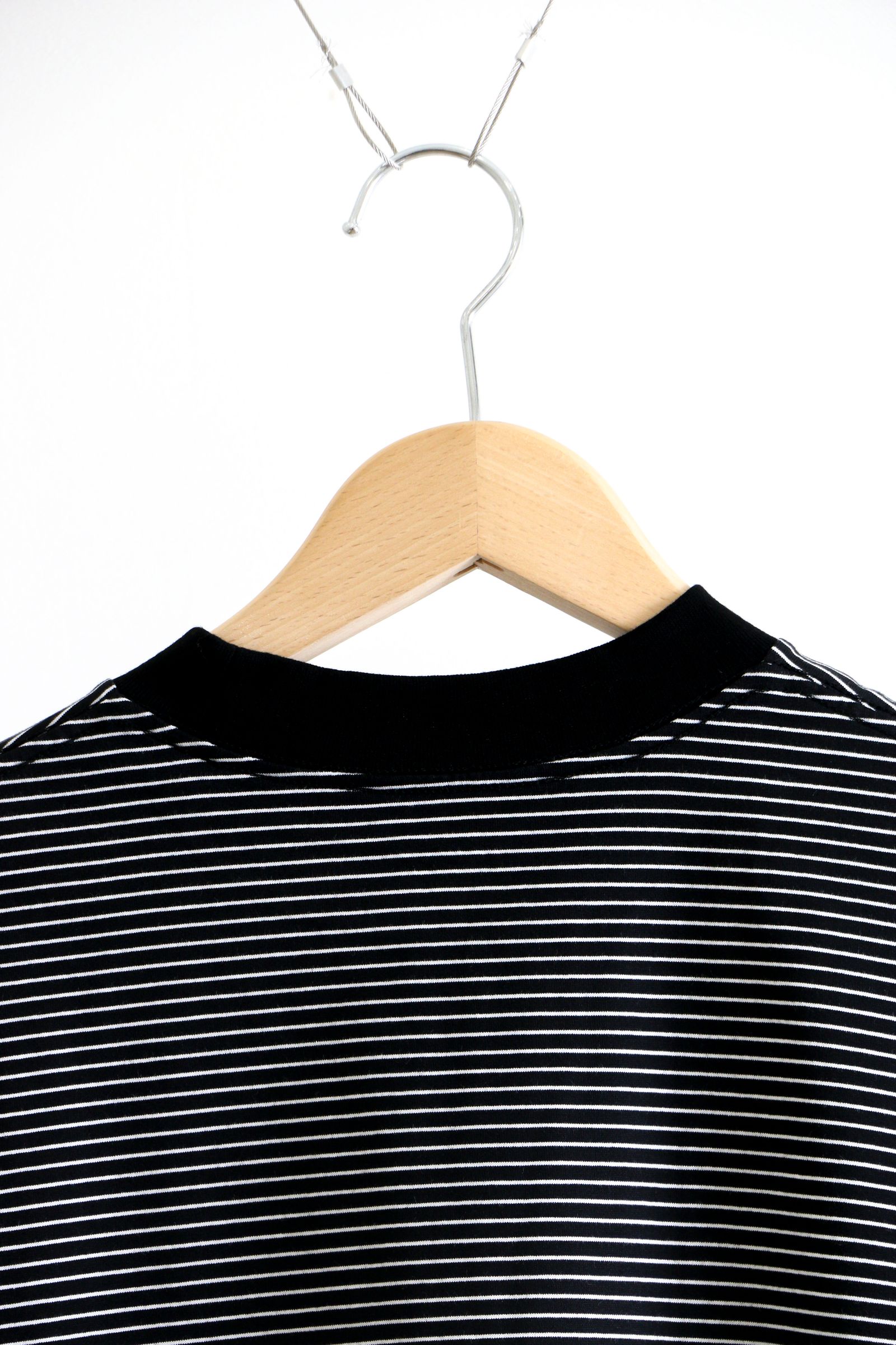 is-ness - BALLOON T SHIRT BLACK x WHITE / バルーンTシャツ 