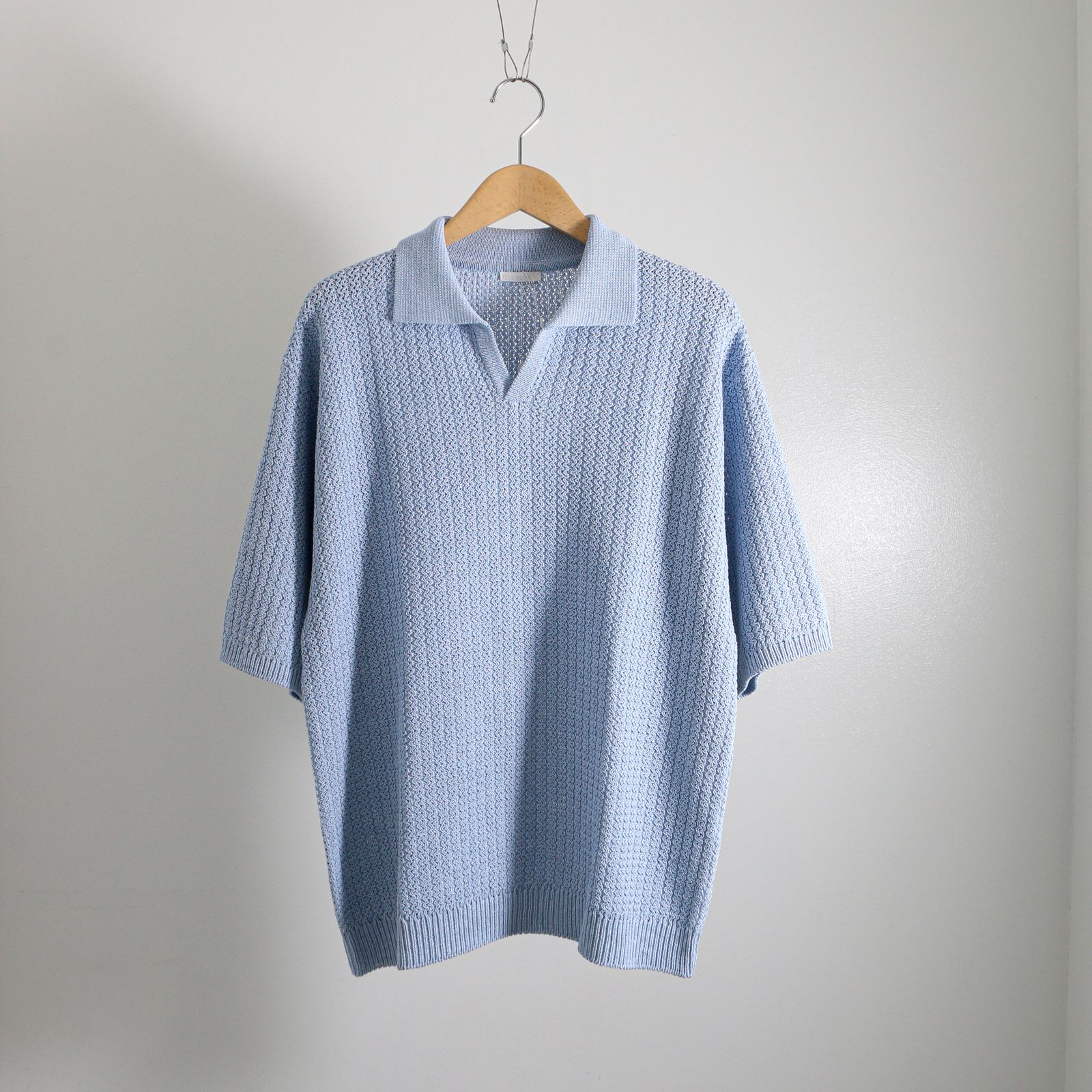 Blanc YM - Skipper knit Shirt BLUE / スキッパー / ニットシャツ 