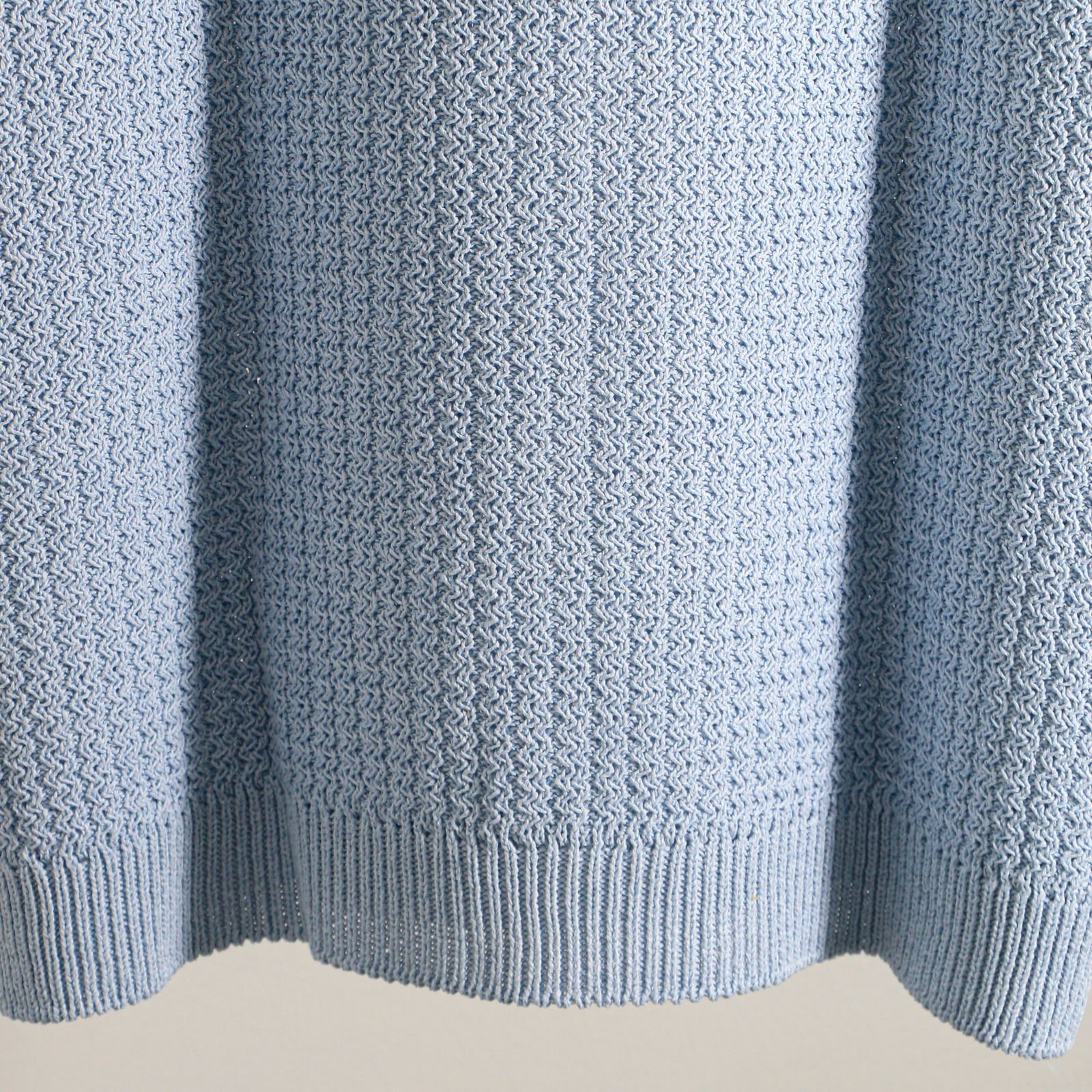 Blanc YM - Skipper knit Shirt SAX BLUE / スキッパー / ニット