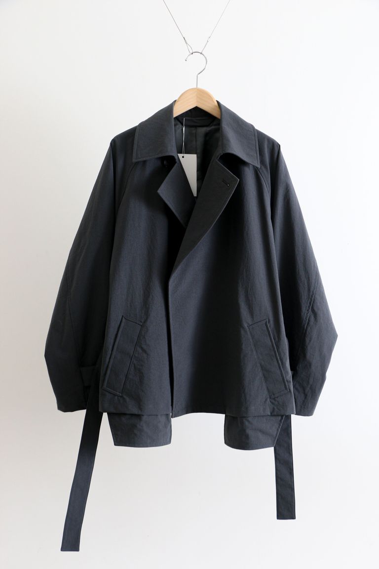 Blanc YM - Blanc YM Short Trence Coat Blue Grey / ショートトレンチ  